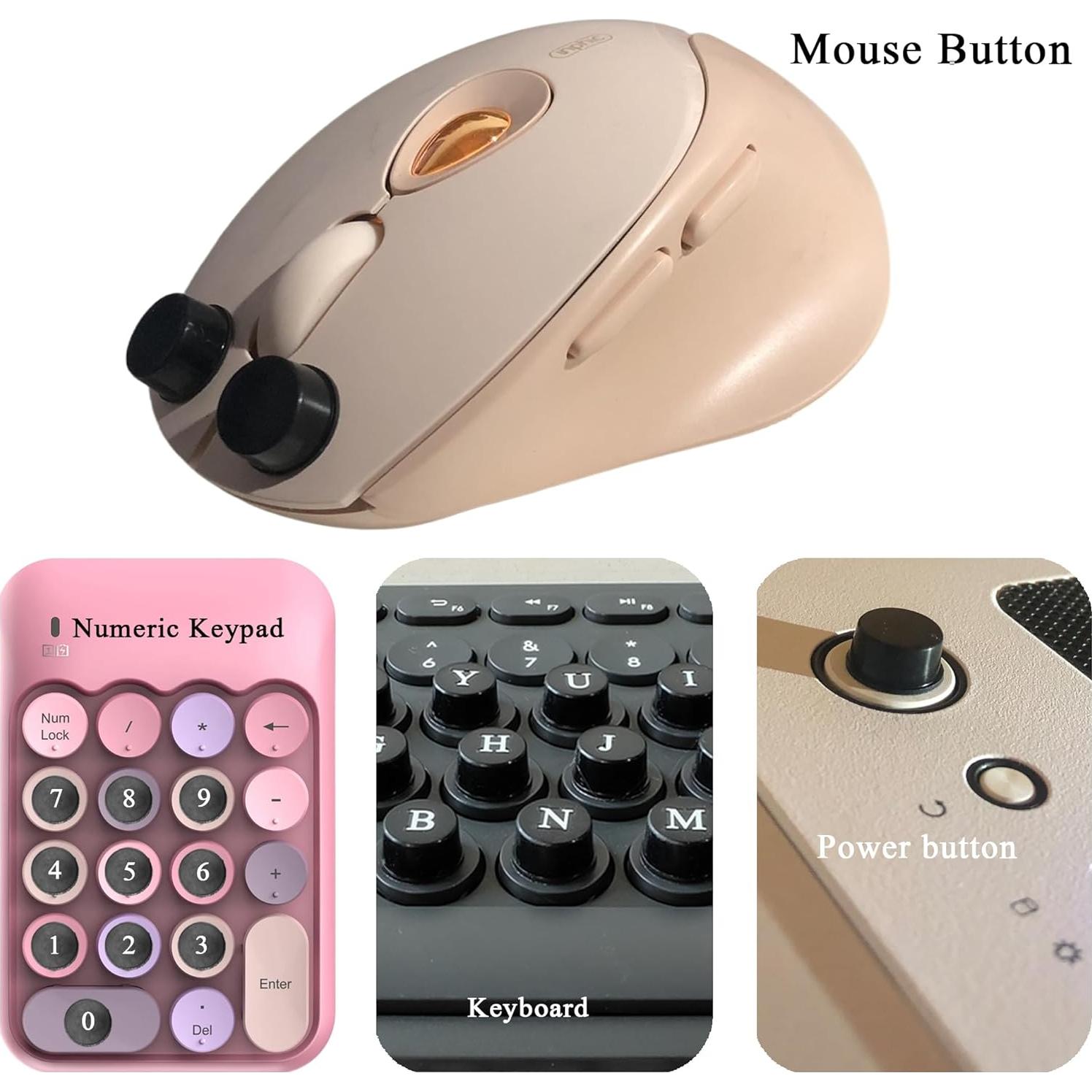 80 Calcomanías Elevadas para Teclado Ocdin - Cilindro Negro