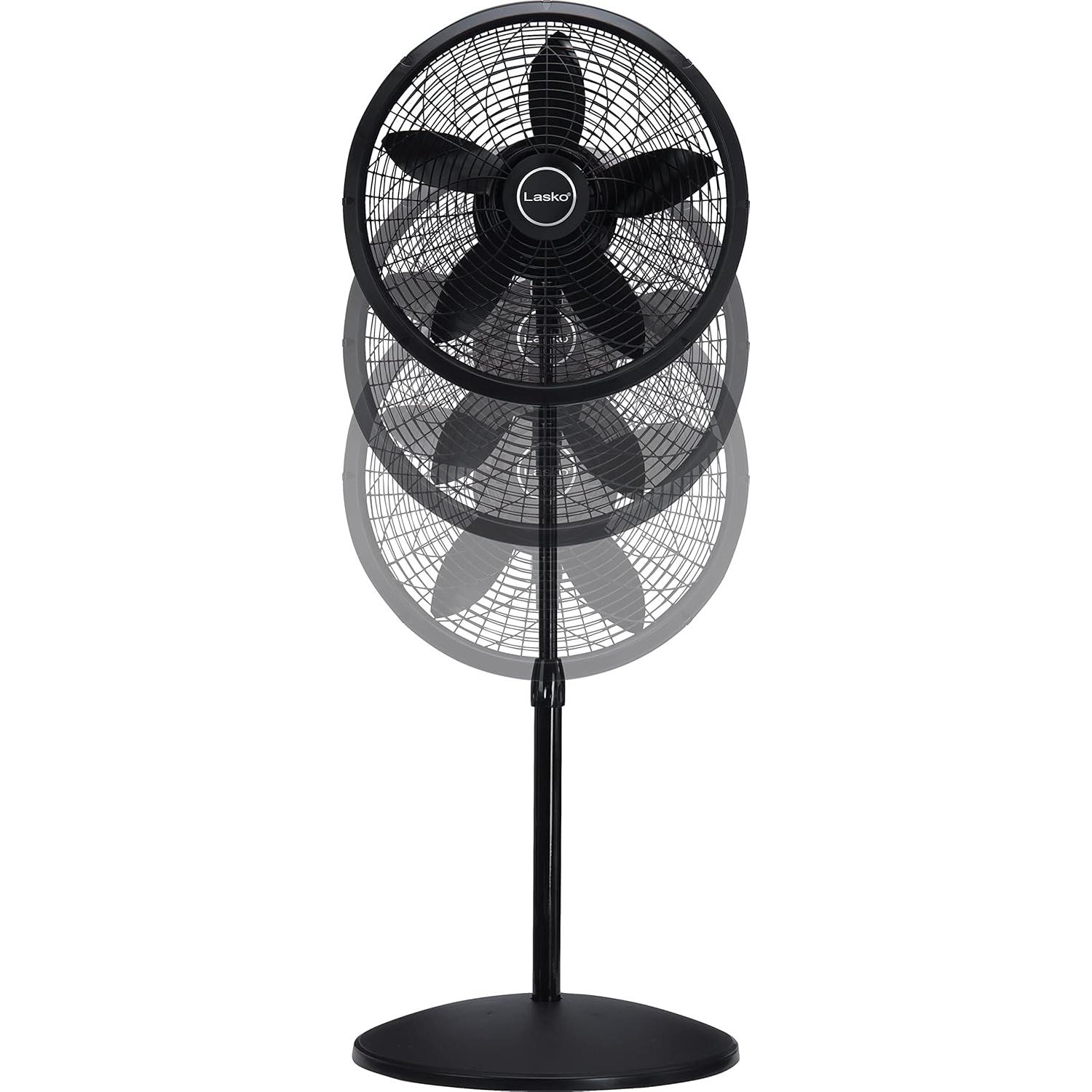 Ventilador de Pedestal Lasko 1827 Oscilante 3 Velocidades 45.72 cm Negro