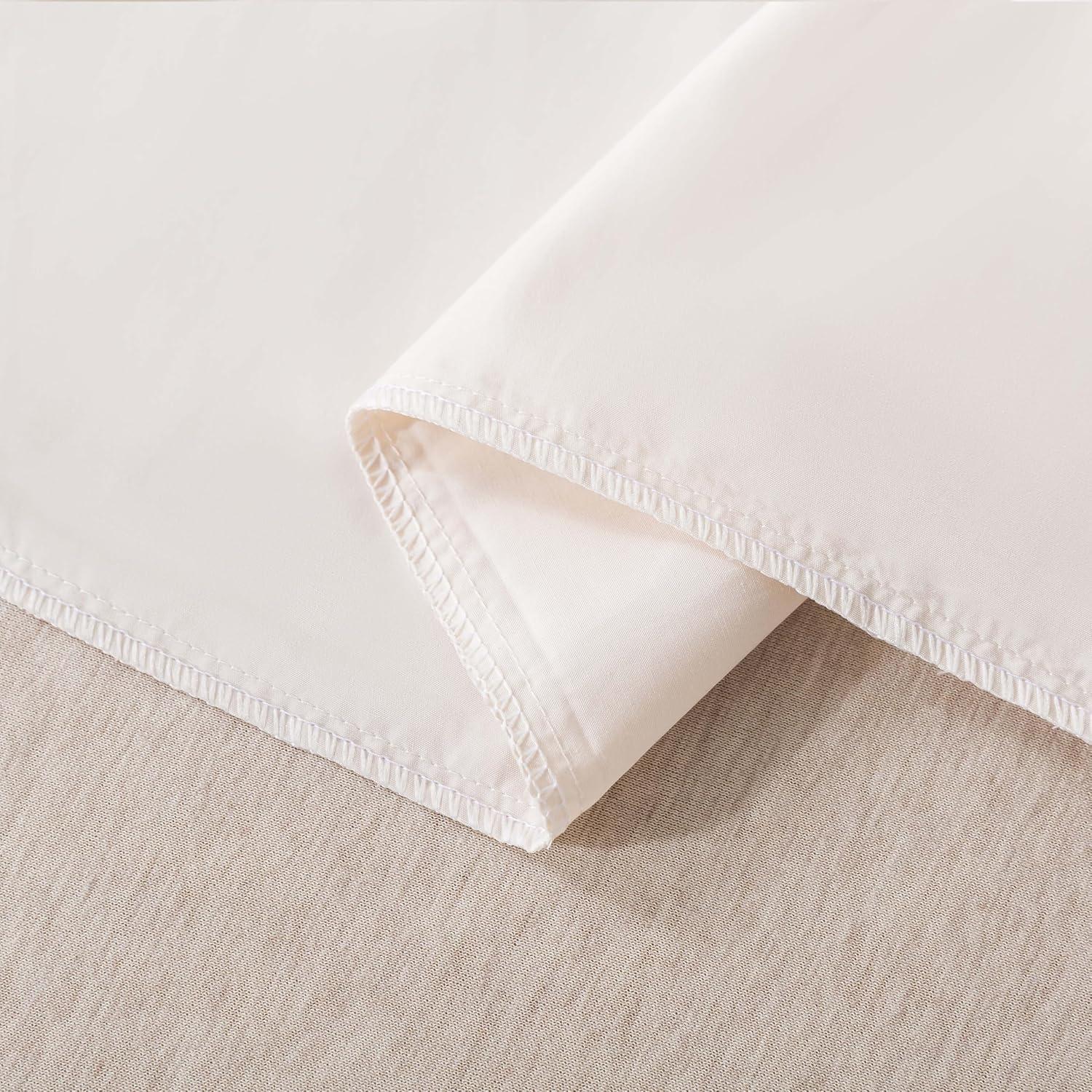 Conjunto de 2 Fundas de Almohada Estándar WhatsBedding Algodón Beige