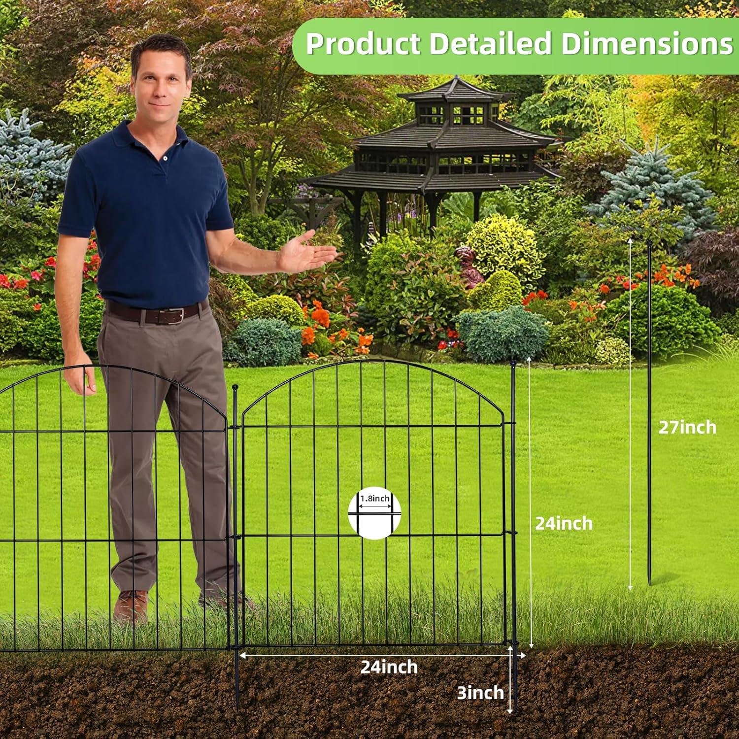 Valla Decorativa de Jardín Thrivinest 5 Paneles 61cm x 3.05m