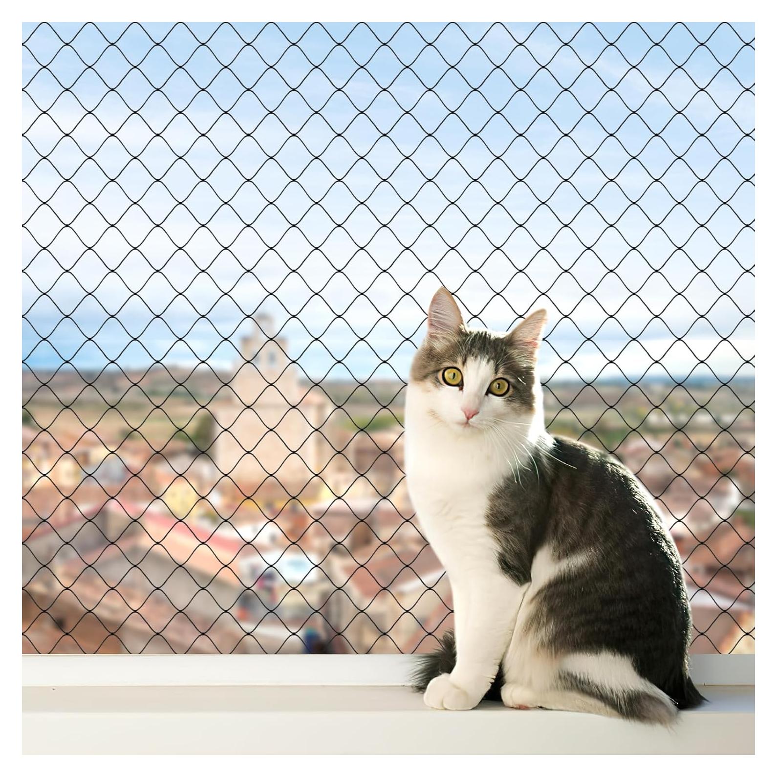 Red de Seguridad para Gatos AnExer 4x3 m Nylon Transparente