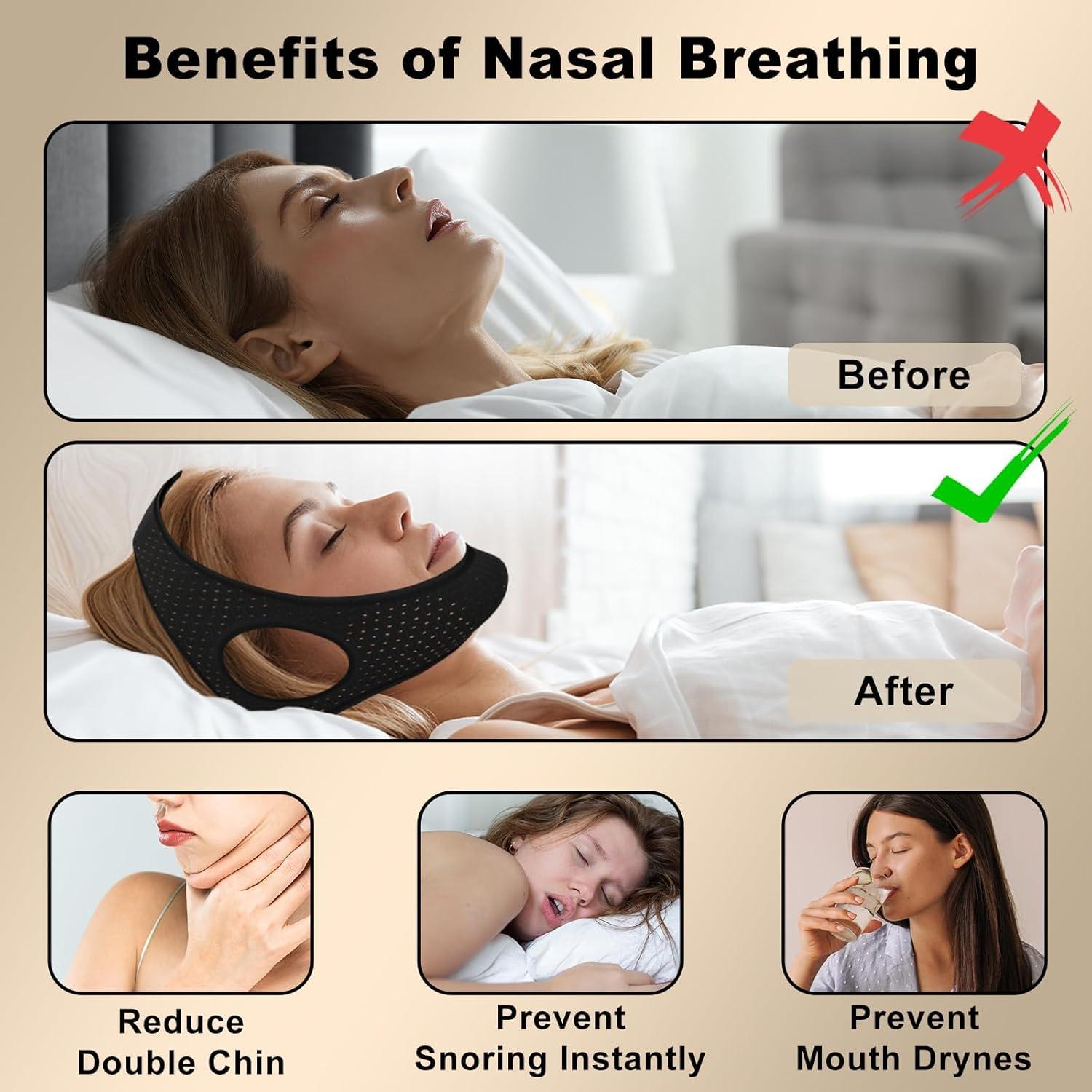 Correa para la Barbilla Antisnoring Aikaplus 53cm Transpirable