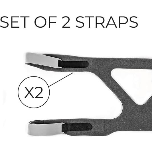 Correa de cabeza CPAP BALIBETOV - Paquete de 2 - Compatible con ResMed y Respironics