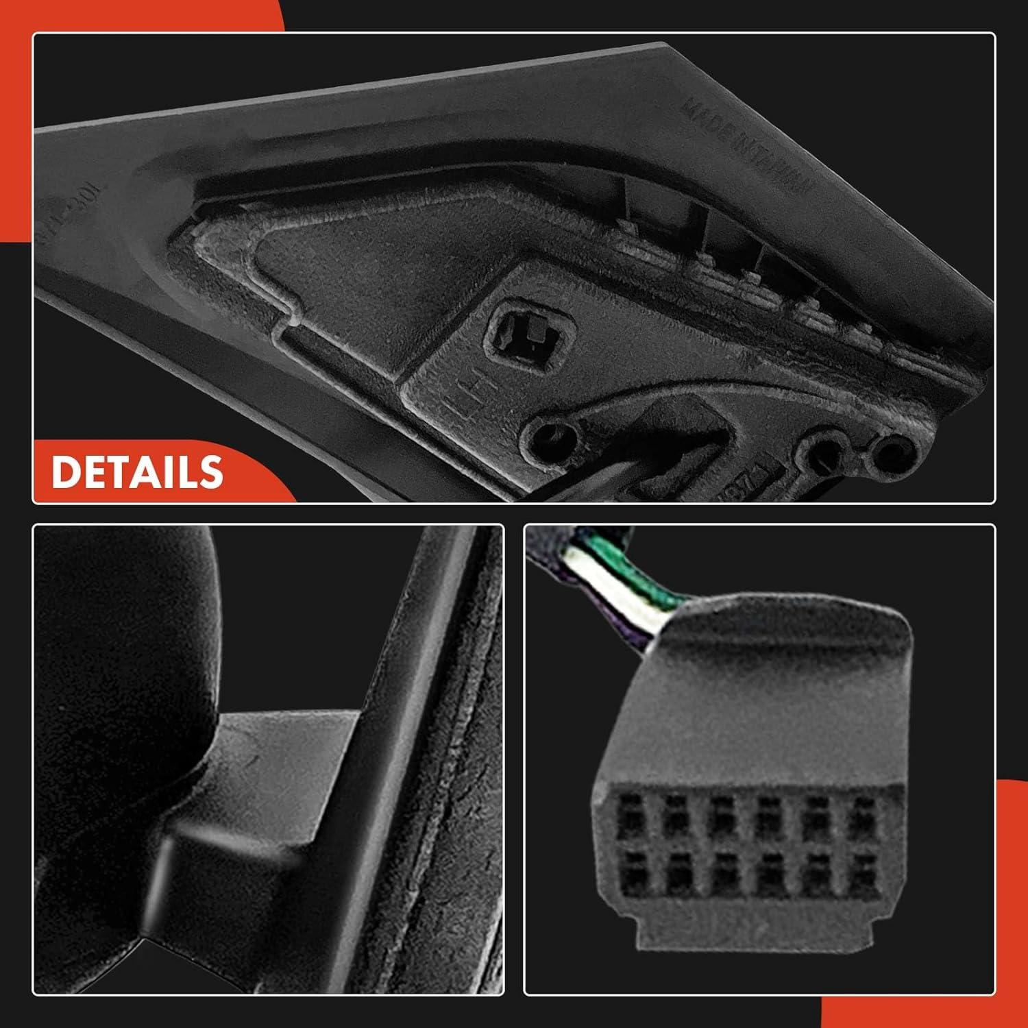 Espejo Retrovisor Eléctrico A-Premium Negro Plegable Smart Fortwo 2016-2017