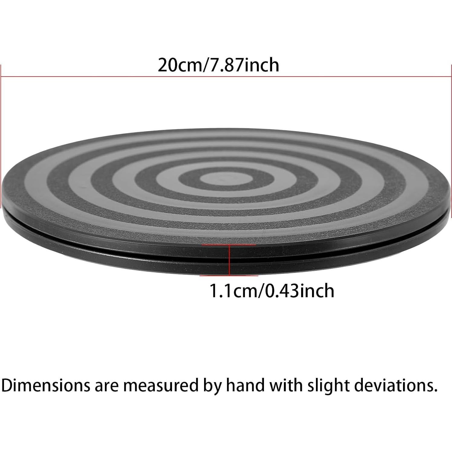 Base Giratoria Lazy Susan 20.32 cm Alta Resistencia Negra