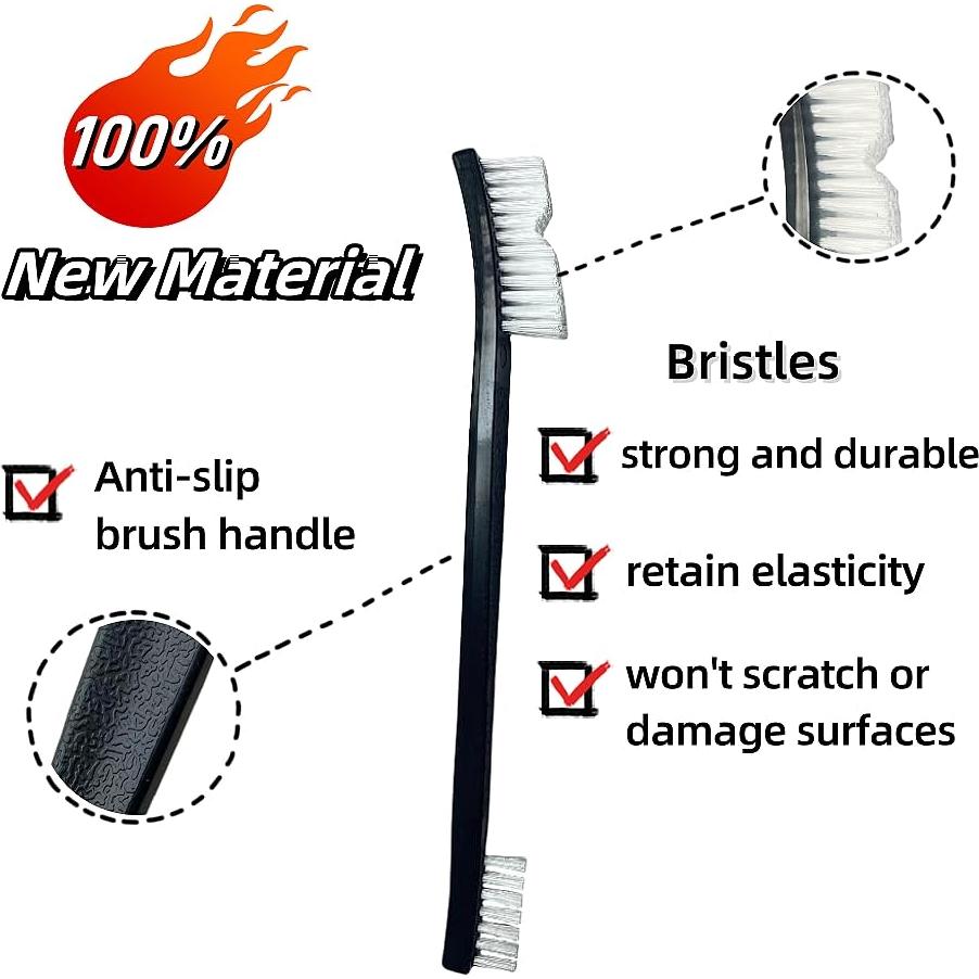 Juego de Cepillos de Detalle PAOTEEM 6 Piezas Nylon y Alambre