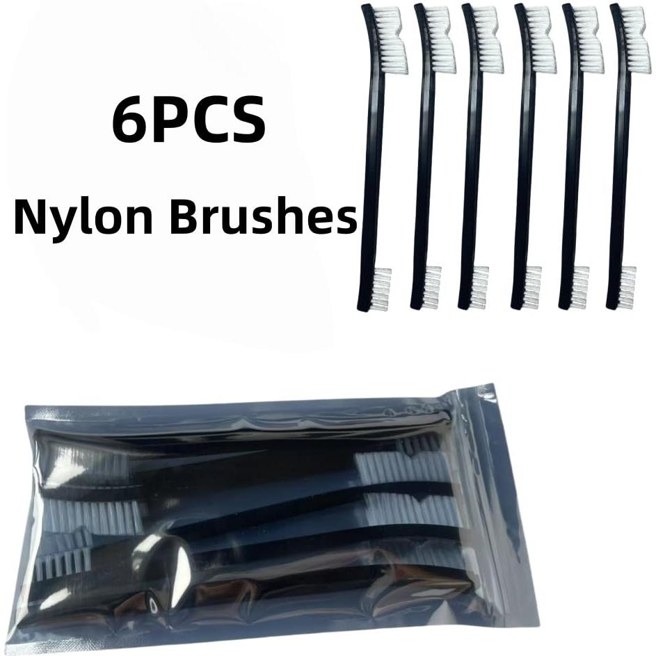 Juego de Cepillos de Detalle PAOTEEM 6 Piezas Nylon y Alambre