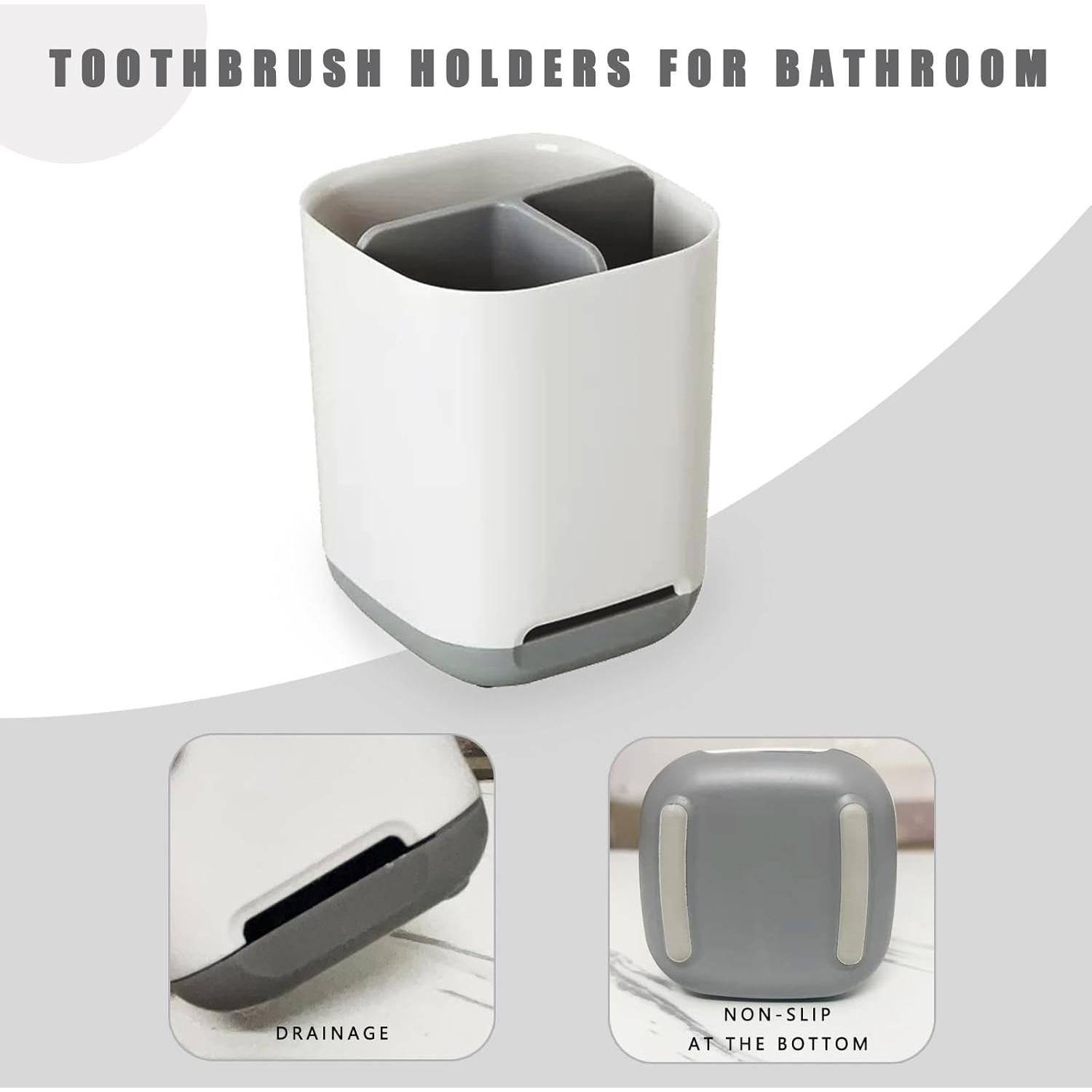 Soporte para Cepillos de Dientes Loyybee Gris Antideslizante