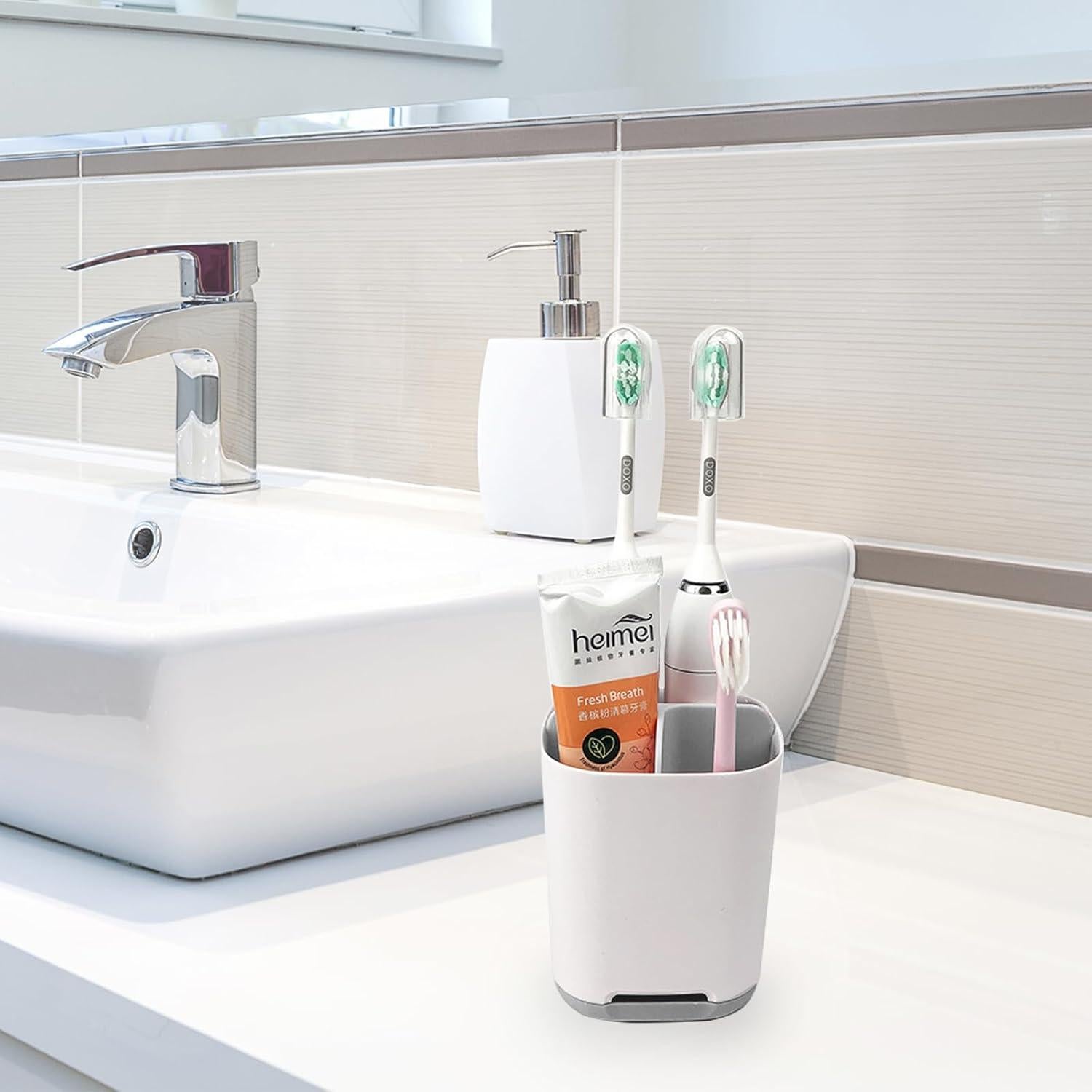 Soporte para Cepillos de Dientes Loyybee Gris Antideslizante