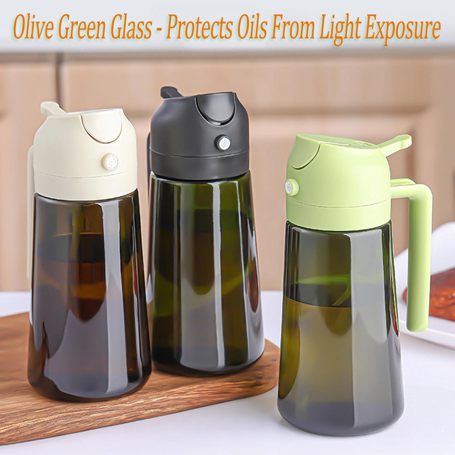 Dispensador y Spray de Aceite Geolinhome 2 en 1 473 ml - Paquete de 2