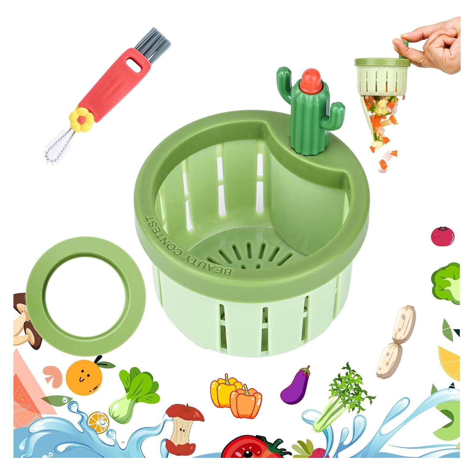 Colador de Fregadero en Forma de Cactus YIQUHUI Verde 7.49x5 cm