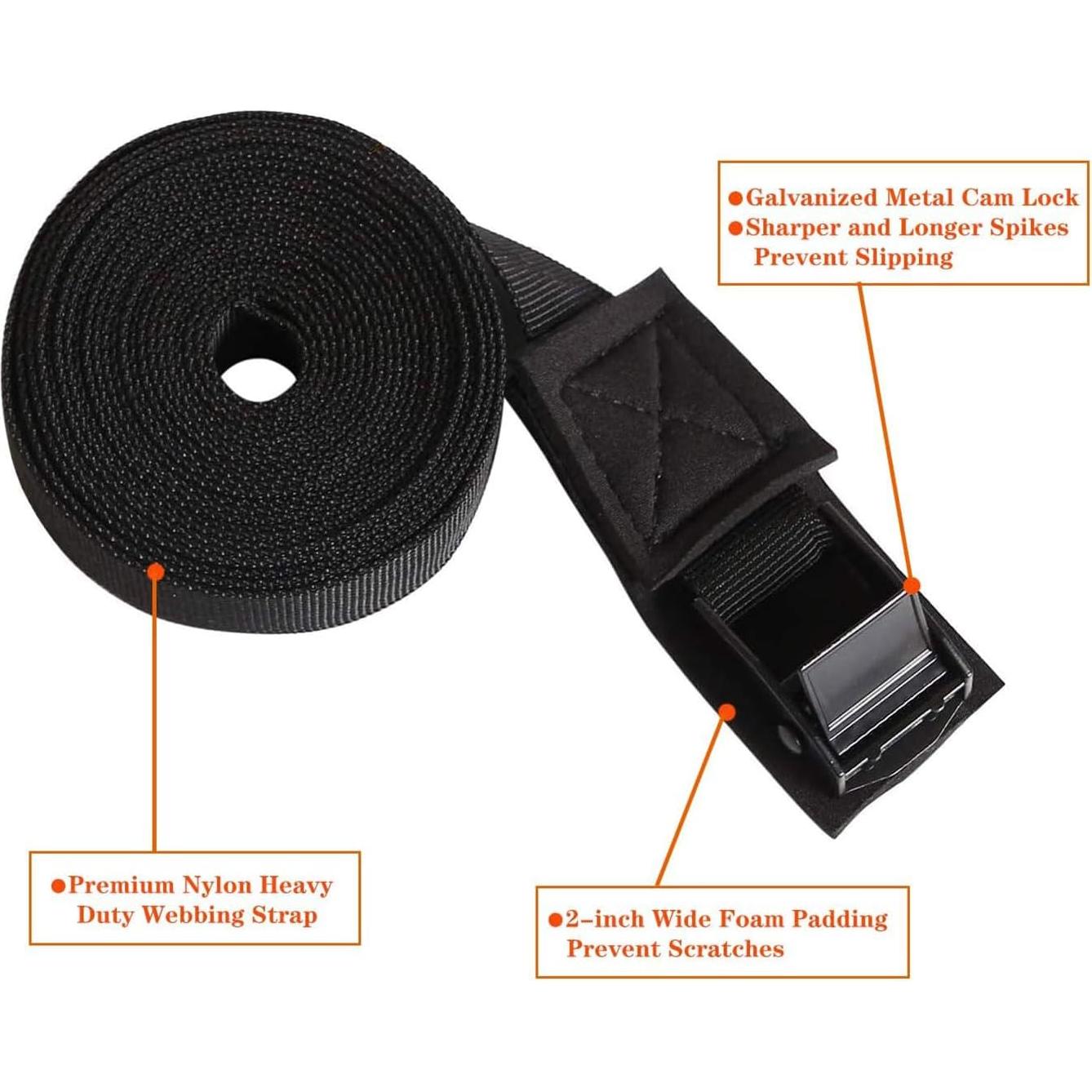 Correas de Amarre MOOCY 2.54cm x 3.05m Ajustables para Carga