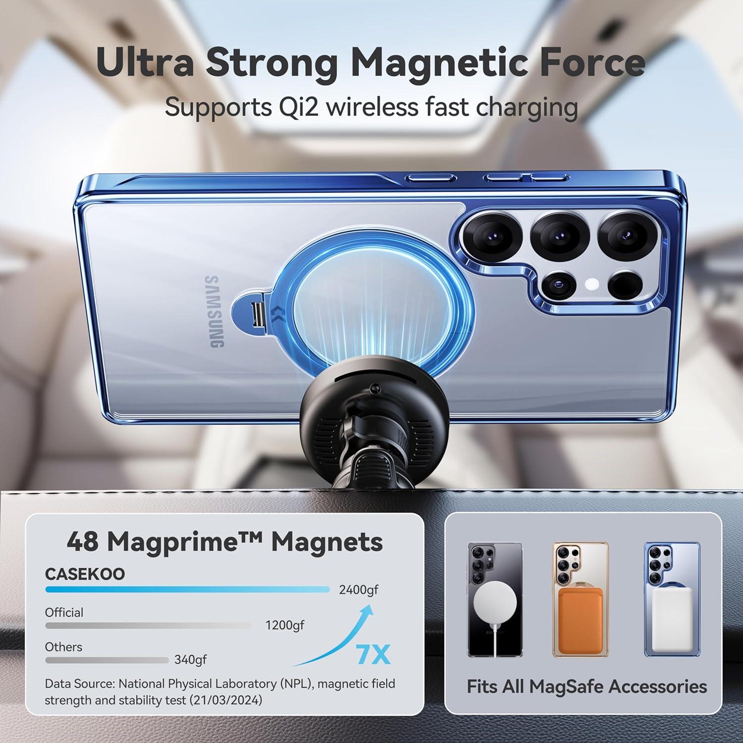 Funda Protectora CASEKOO MagicStand Pro Azul para Samsung Galaxy S25 Ultra