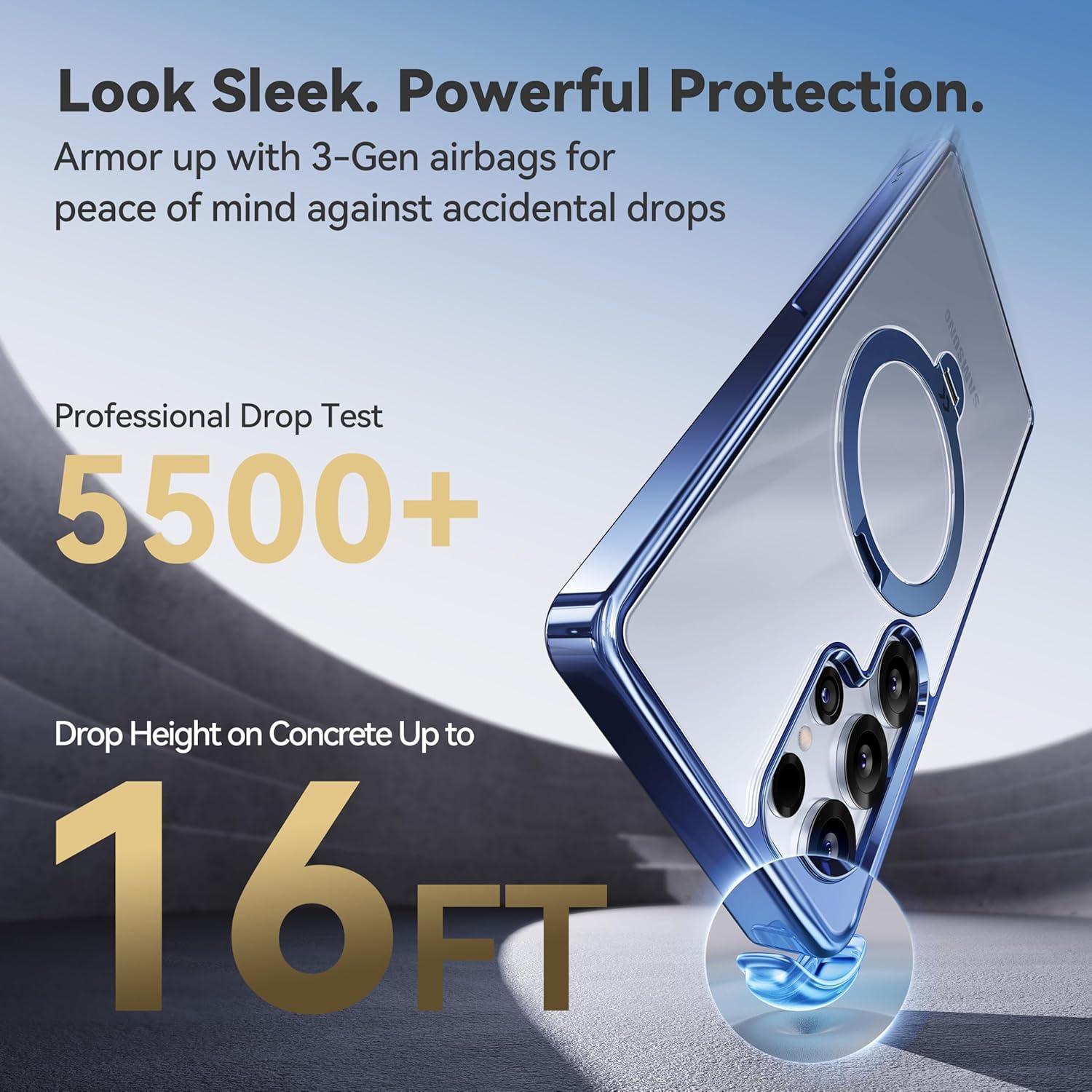 Funda Protectora CASEKOO MagicStand Pro Azul para Samsung Galaxy S25 Ultra