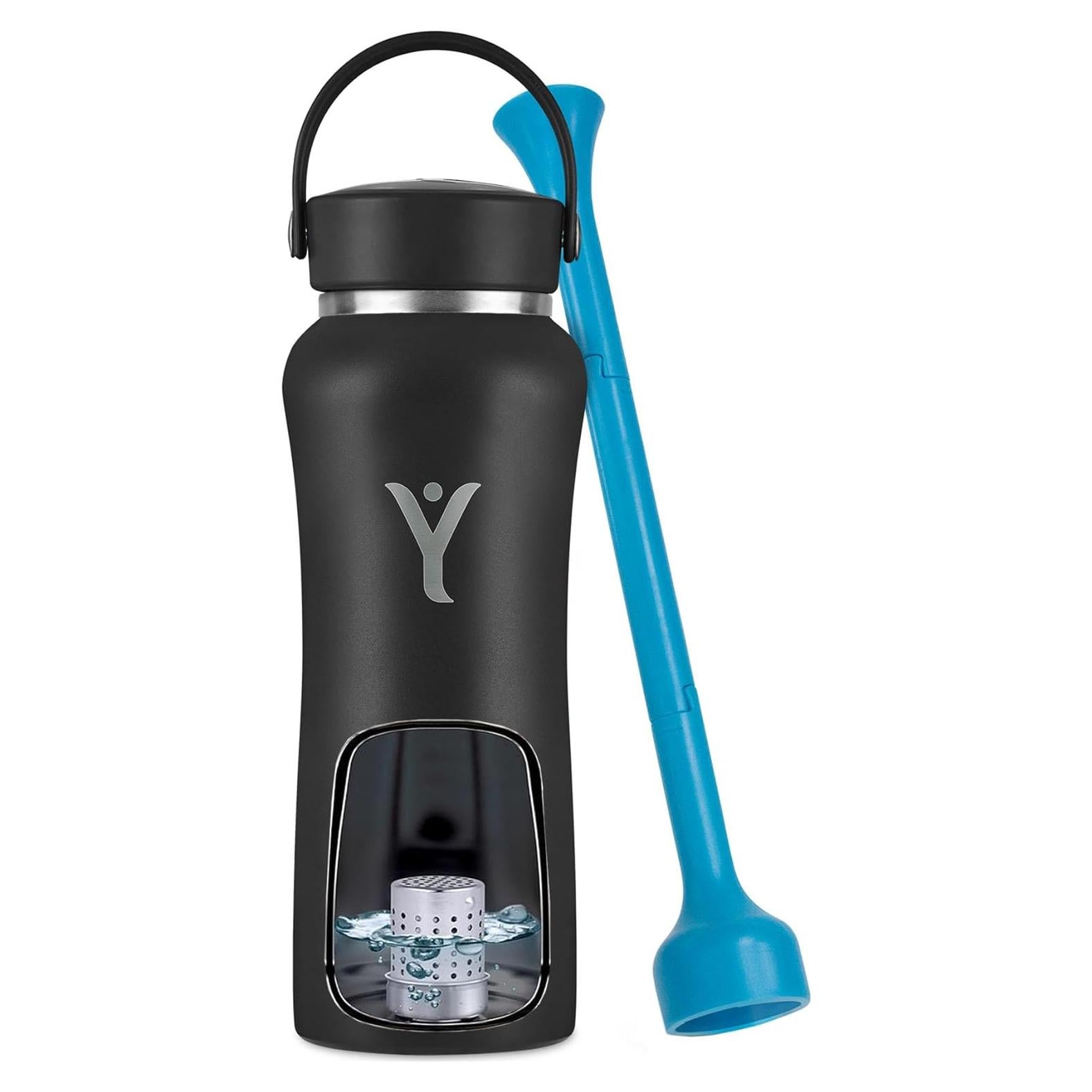 Botella de Agua Alcalina DYLN 0.74L Acero Inoxidable Aislada