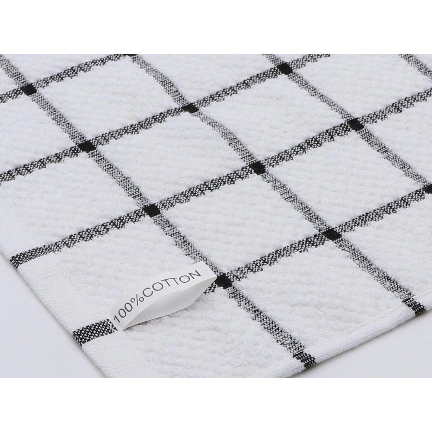 Toallas de Cocina de Algodón PPAXL 8 Piezas 38x28 cm Negro