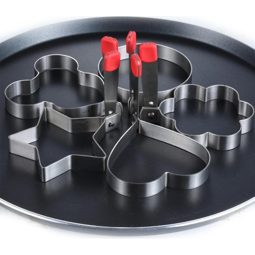 Moldes de Anillo de Huevo GZMAISULEE Acero Inoxidable 5 Piezas