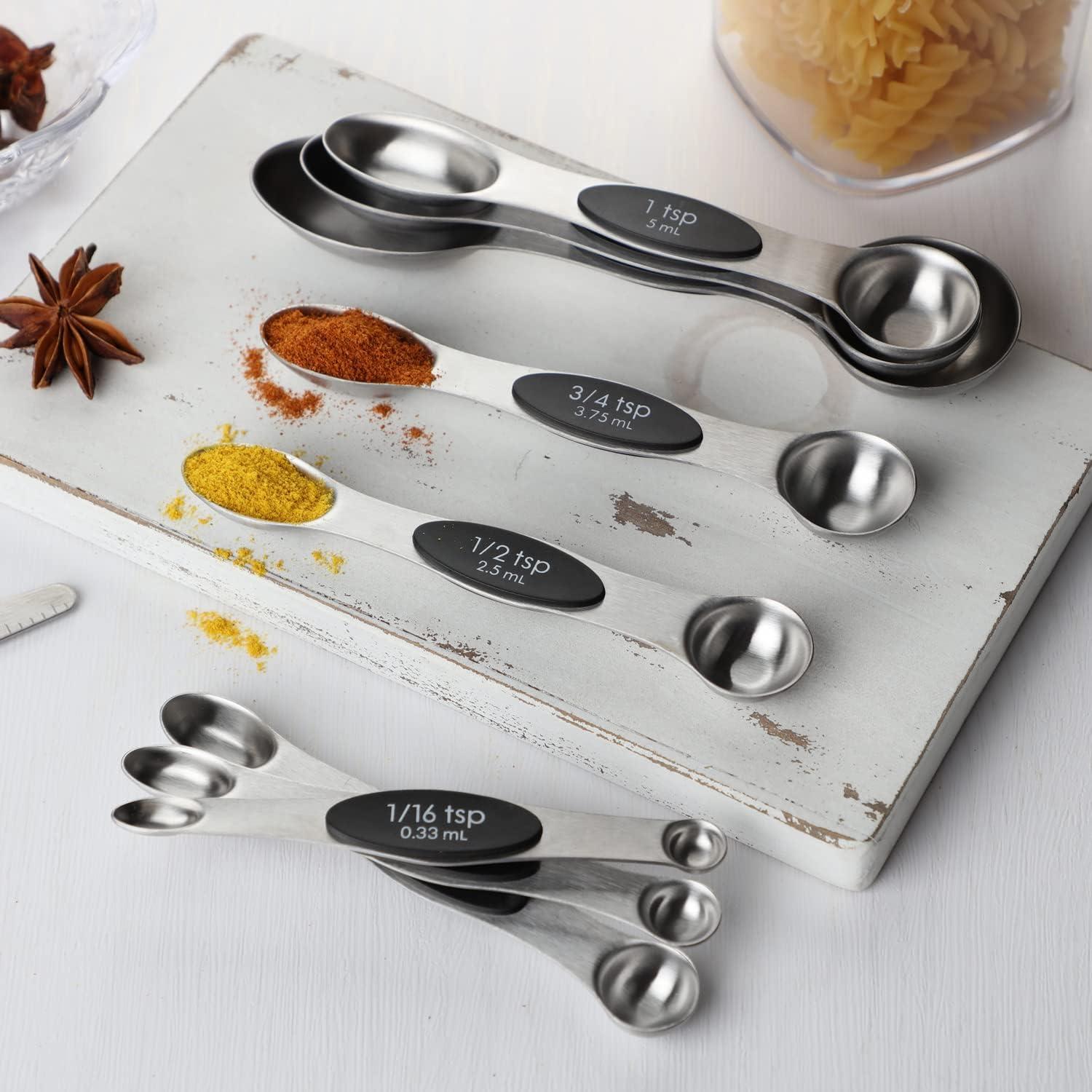 Juego de Tazas y Cucharas Medidoras YAMOLIN Acero Inoxidable