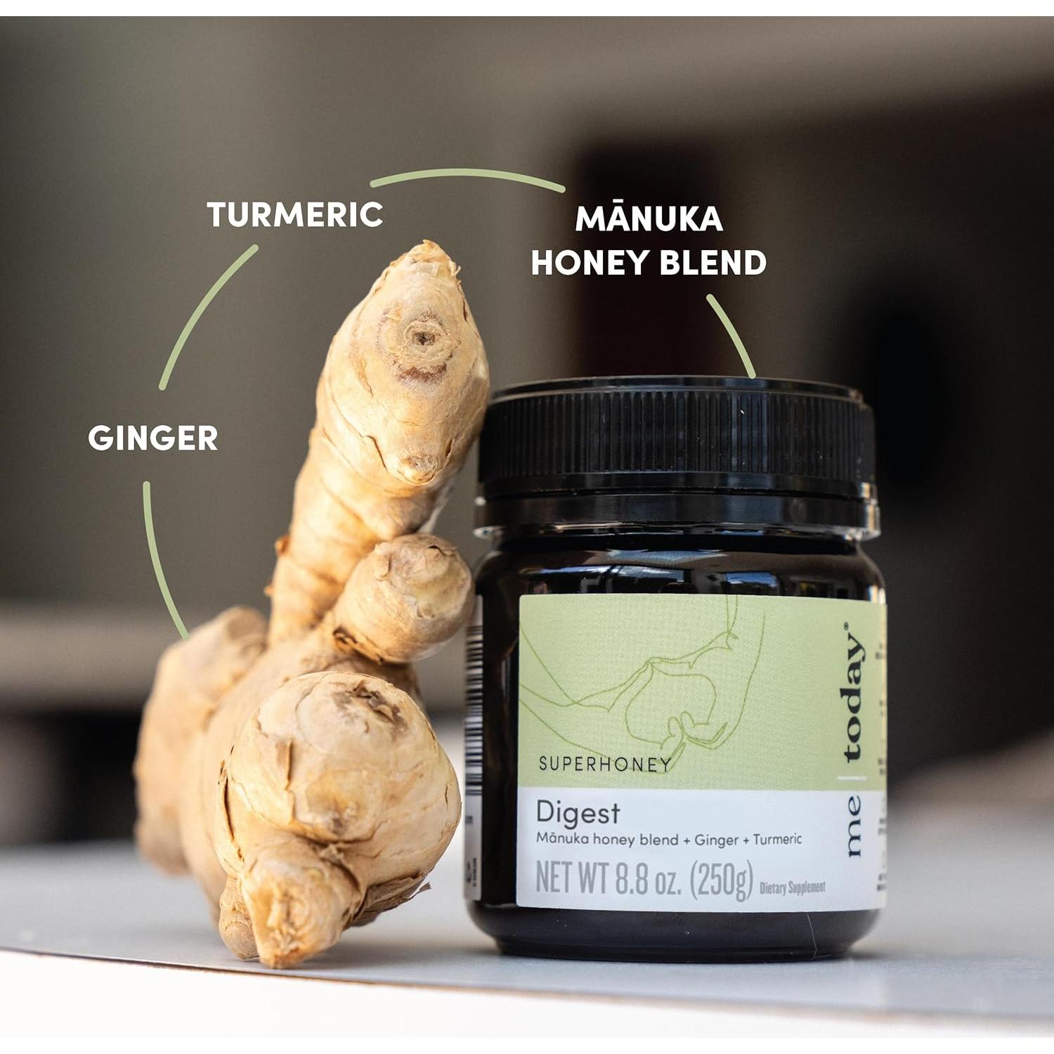 Miel Mānuka me today 250g con Jengibre y Cúrcuma