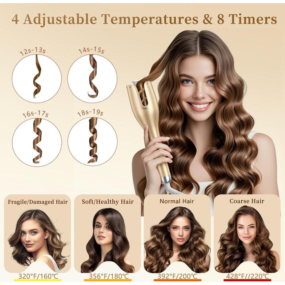 Rizador de Cabello Automático MIMIyasha BC02 4 Temperaturas