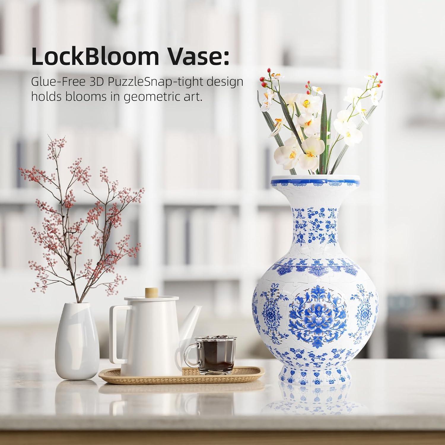 Jarrón 3D LED Hiwhy Sauce Azul - Puzzle de 200 Piezas