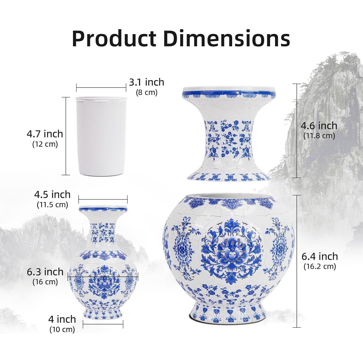 Jarrón 3D LED Hiwhy Sauce Azul - Puzzle de 200 Piezas