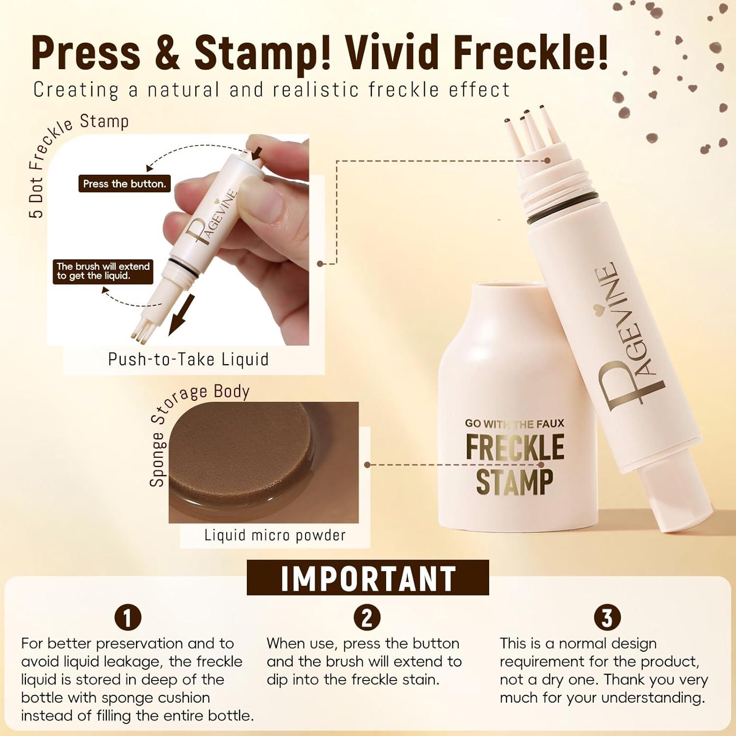 Set de 3 Bolígrafos Sello de Pecas Falsas - Maquillaje Natural