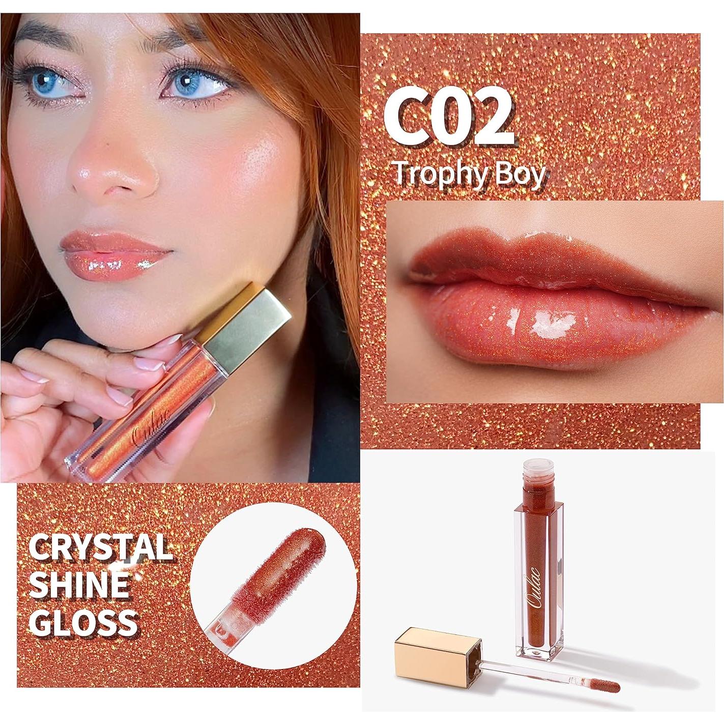 Brillo Labial Líquido Oulac C02 Trophy Boy 22 Colores Hidratante