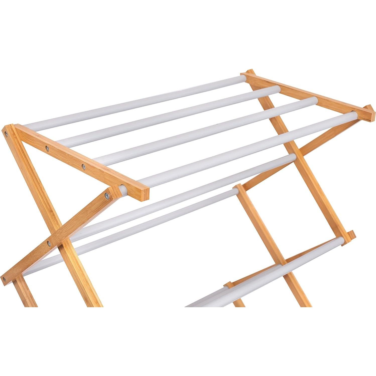 Estante de Secado Plegable BirdRock Home 3 Niveles Bambú Gris