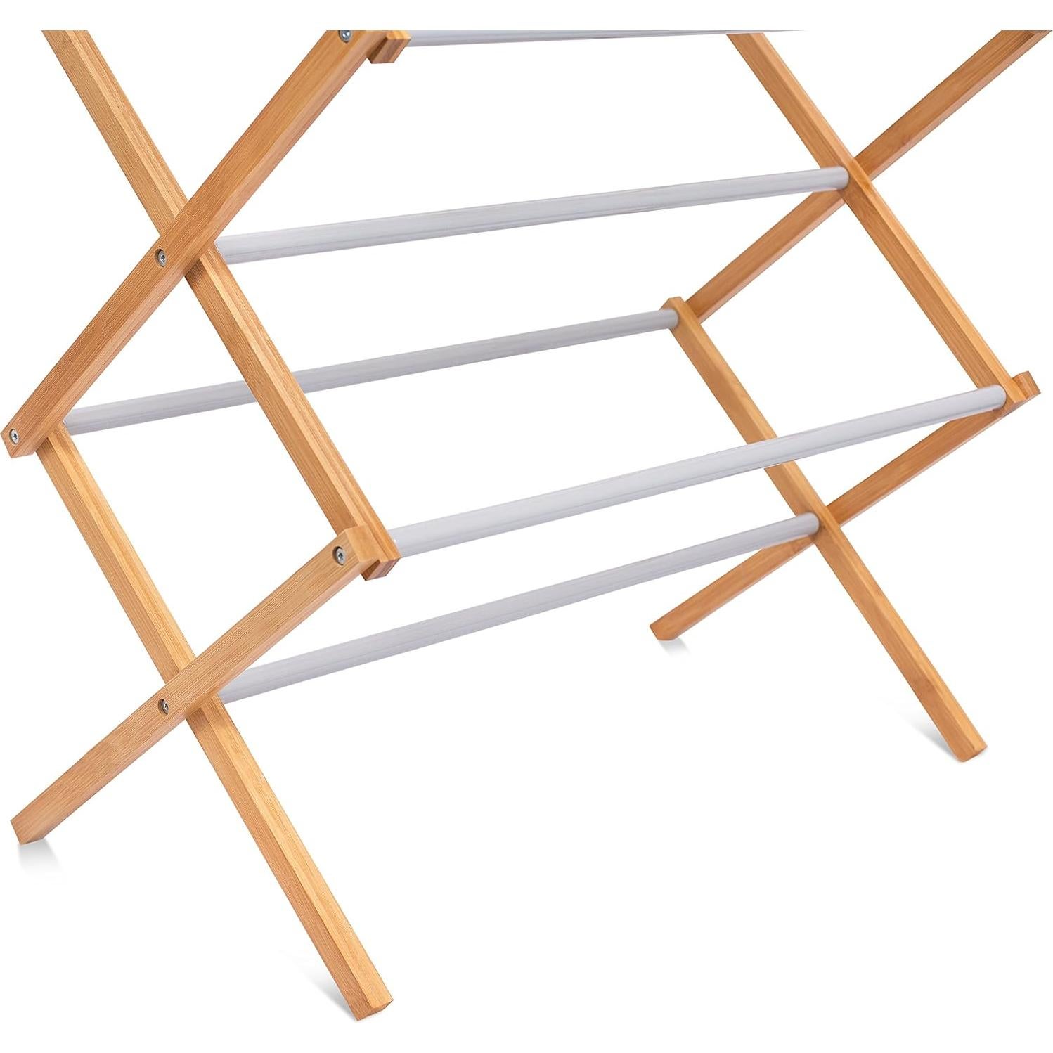 Estante de Secado Plegable BirdRock Home 3 Niveles Bambú Gris