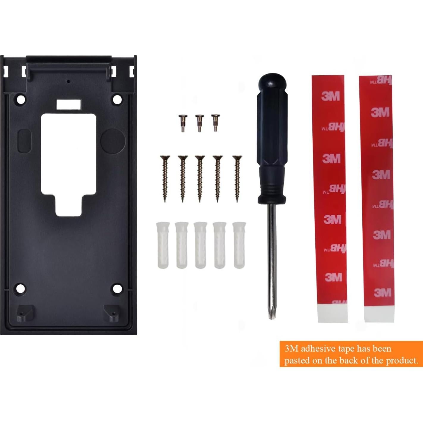 Soporte Adhesivo Sin Perforación Ring 2da Generación Negro