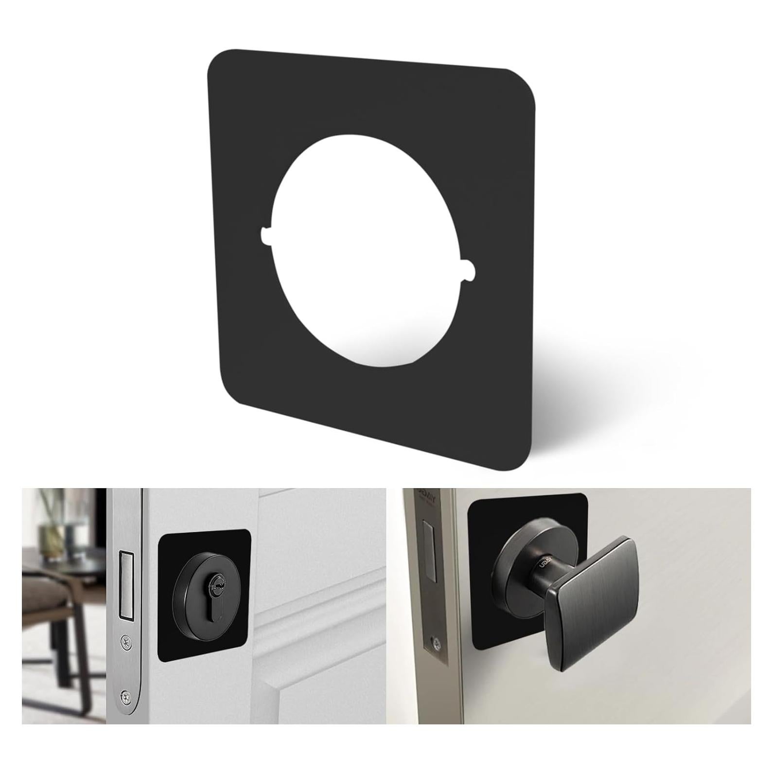 Placa de Cubierta de Cerrojo Rose-cha 2 Pcs Acero 8.9x8.9 cm