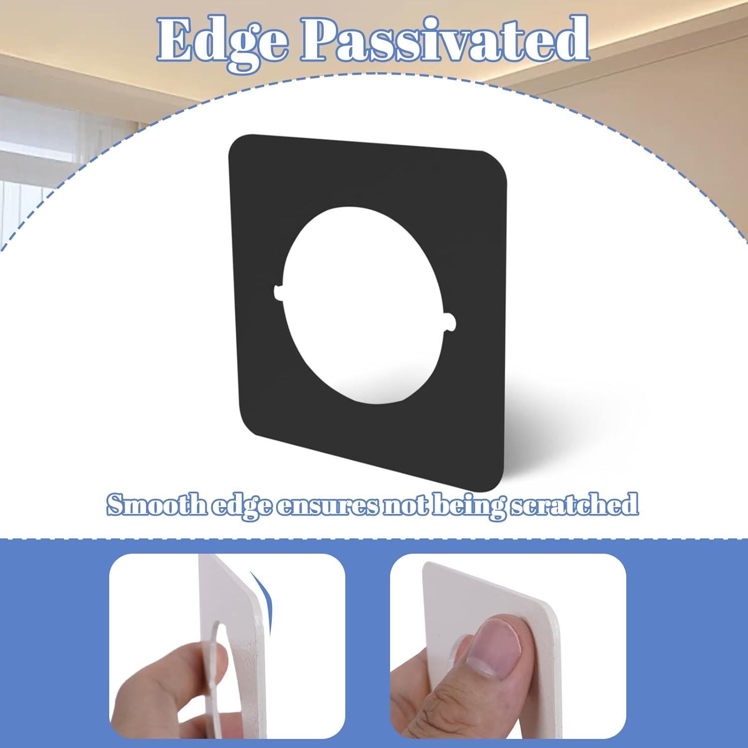 Placa de Cubierta de Cerrojo Rose-cha 2 Pcs Acero 8.9x8.9 cm