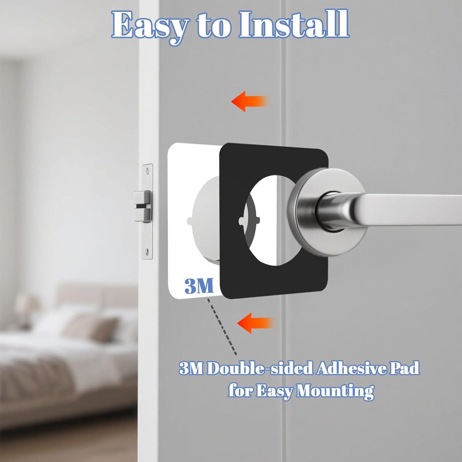 Placa de Cubierta de Cerrojo Rose-cha 2 Pcs Acero 8.9x8.9 cm