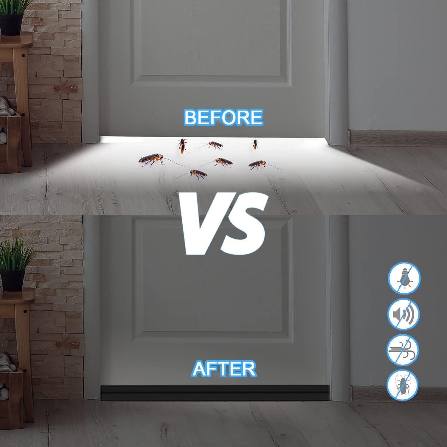 2 Tapones de Corrientes de Aire AIMIXUN 5.08 cm x 99.06 cm Negro