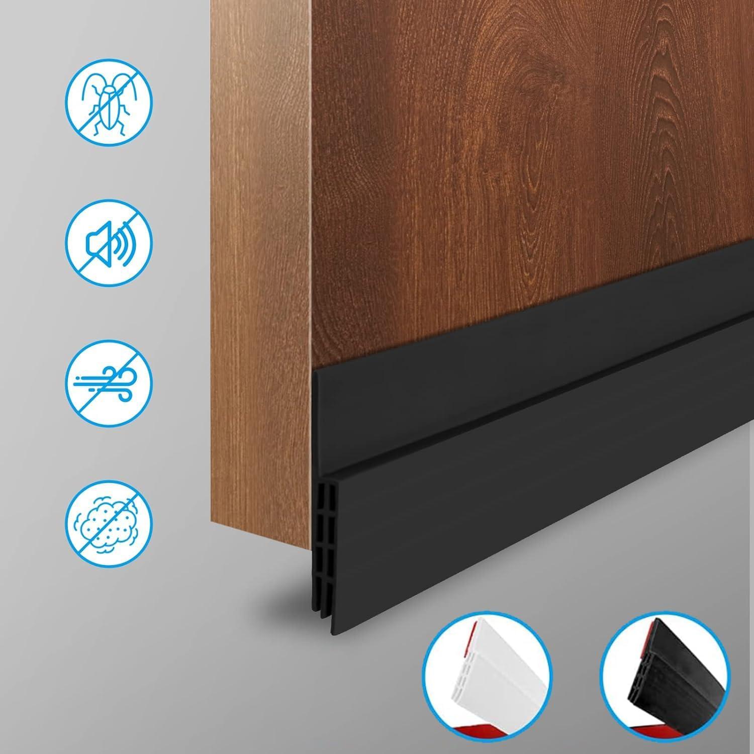 2 Tapones de Corrientes de Aire AIMIXUN 5.08 cm x 99.06 cm Negro