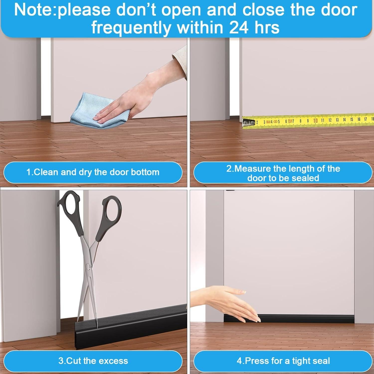 2 Tapones de Corrientes de Aire AIMIXUN 5.08 cm x 99.06 cm Negro