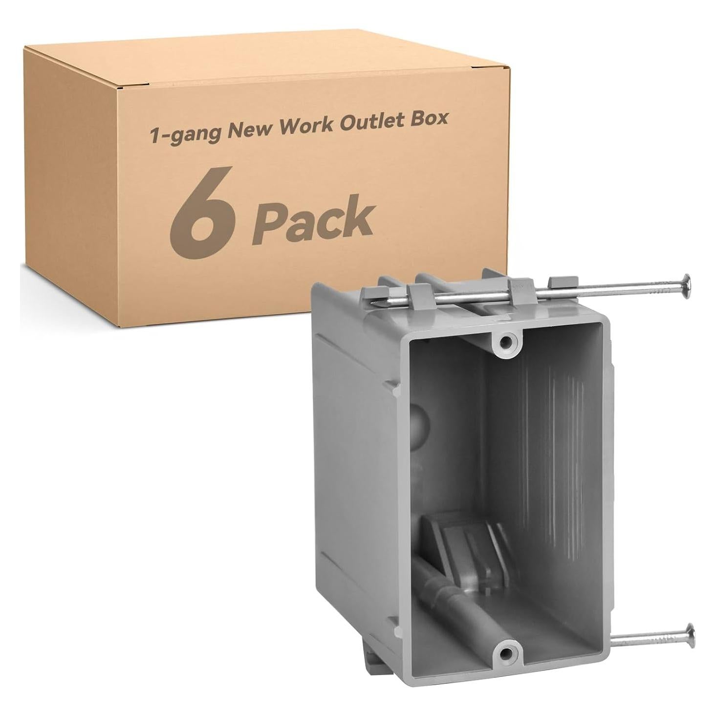 Caja Eléctrica de PVC 1-Gang Togalonn 22 cm³ Paquete de 6