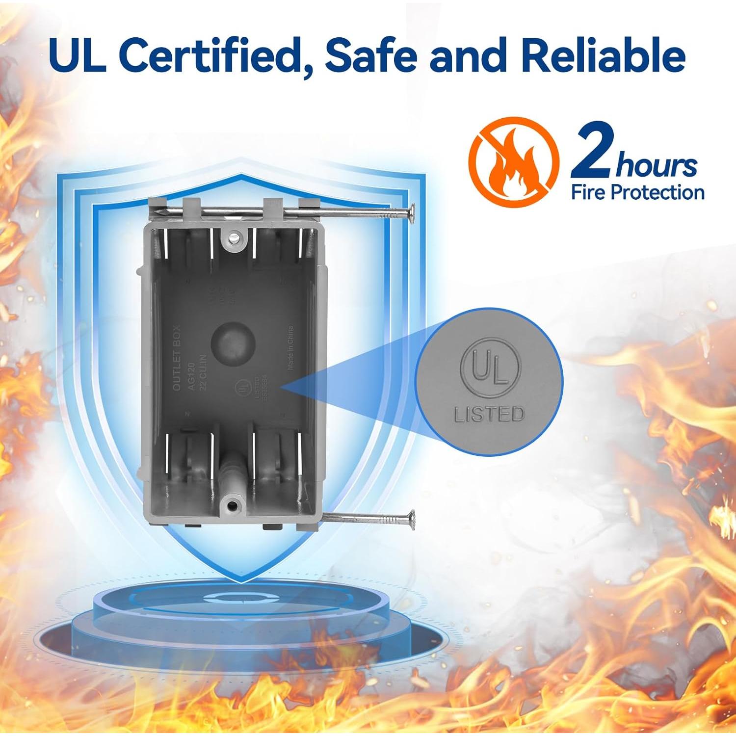 Caja Eléctrica de PVC 1-Gang Togalonn 22 cm³ Paquete de 6