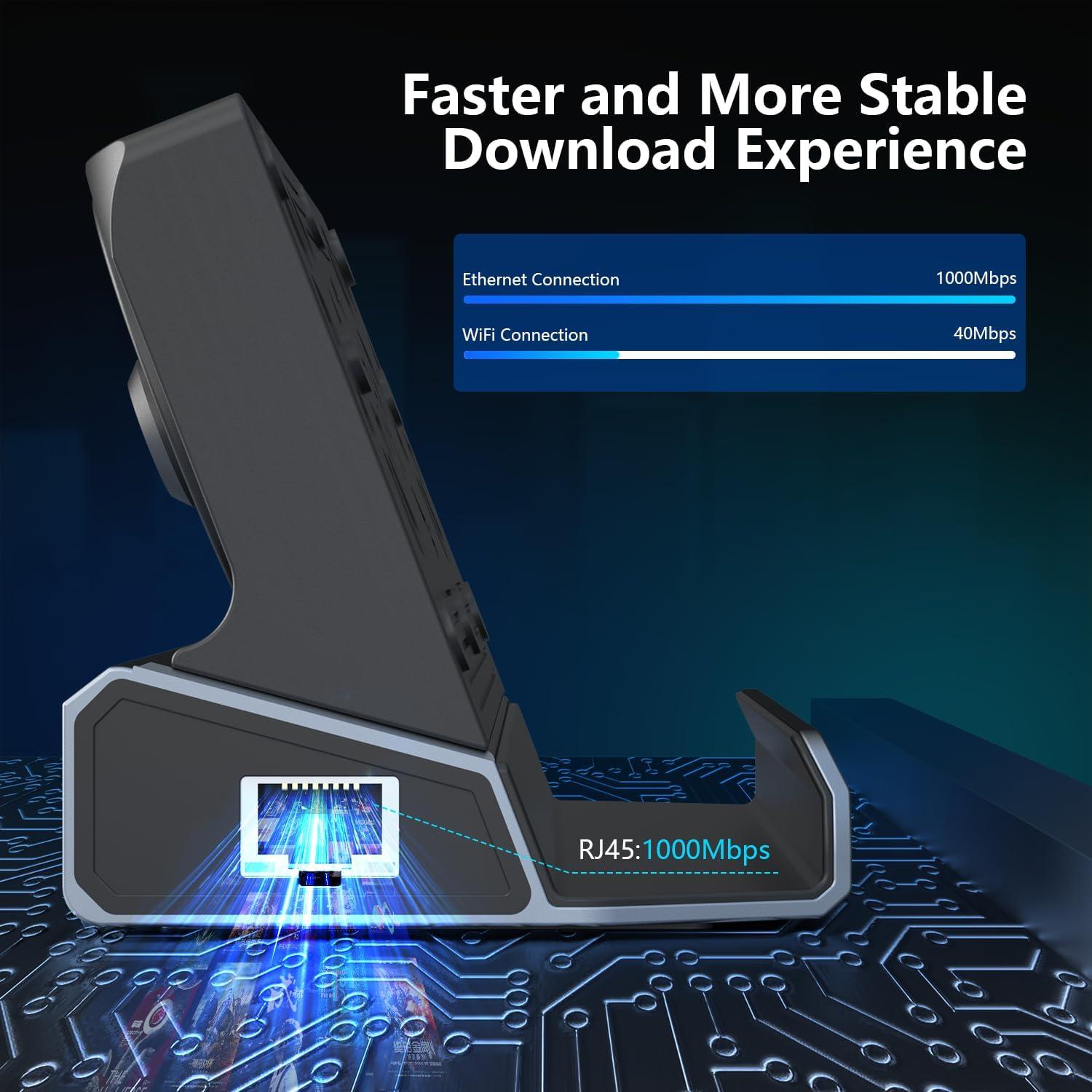 Dock 10 en 1 YCBUENO para Steam Deck con salida 4K y ventiladores