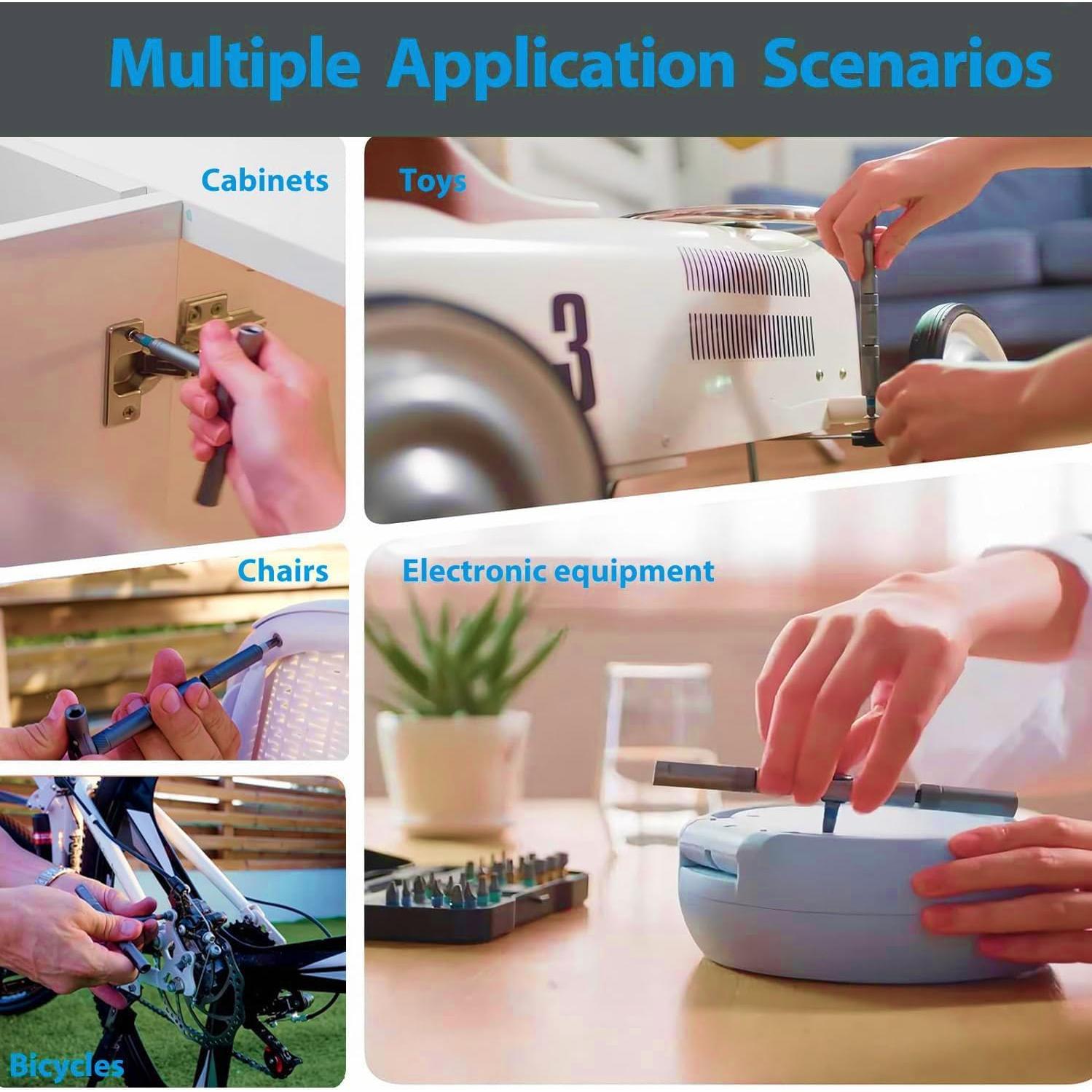 Juego de Destornilladores Magnéticos Criacr 42 en 1 con Mango de Carraca