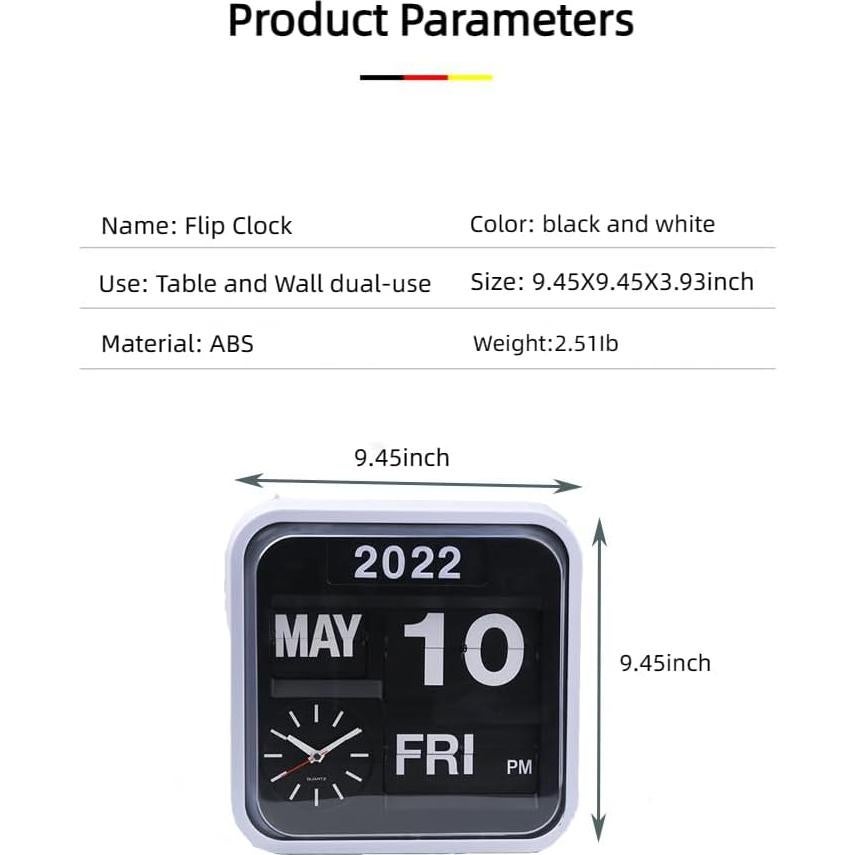 Reloj de Pared Retro Itigoitie 24 cm Negro con Calendario