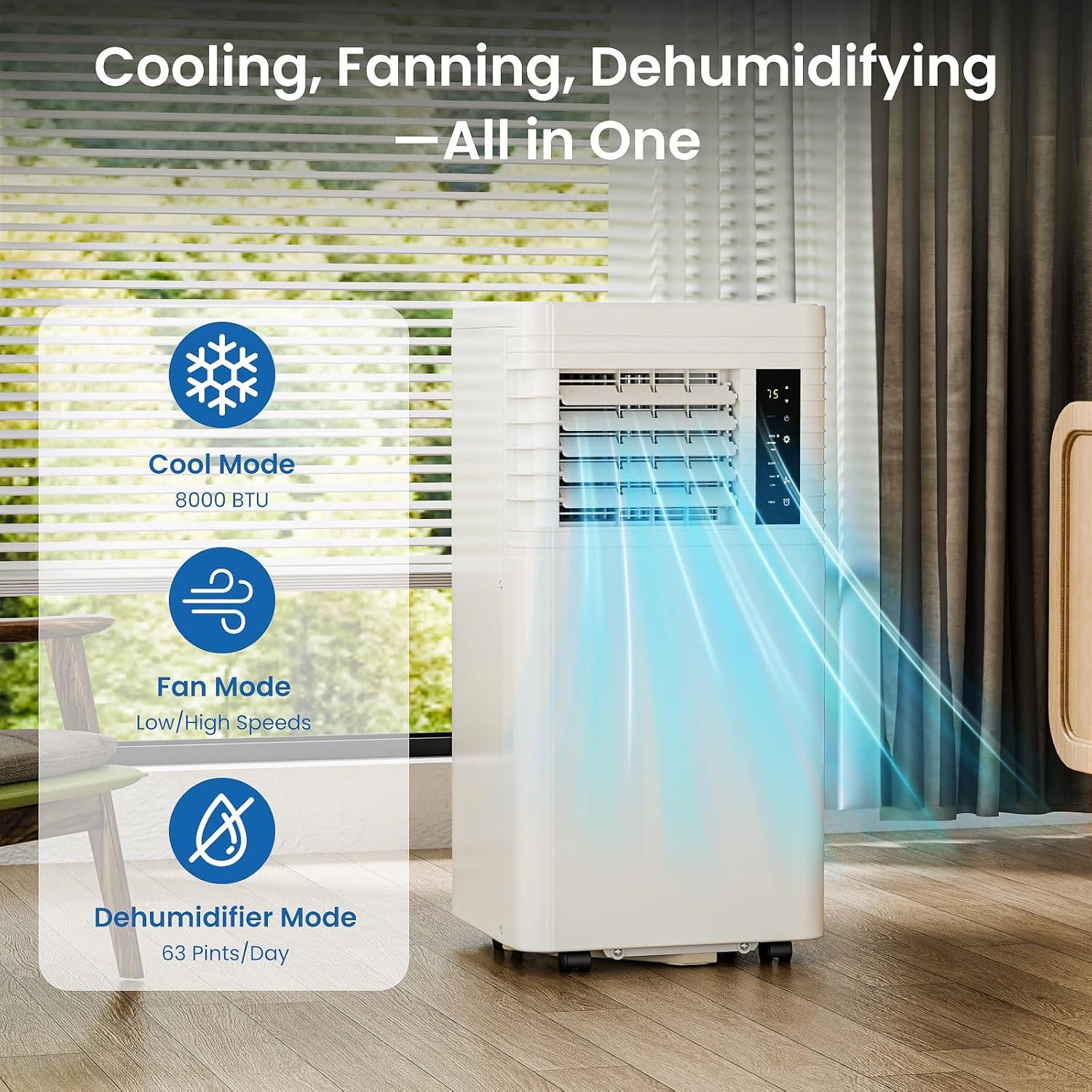 Aire Acondicionado Portátil 8000 BTU Antarctic Star Blanco