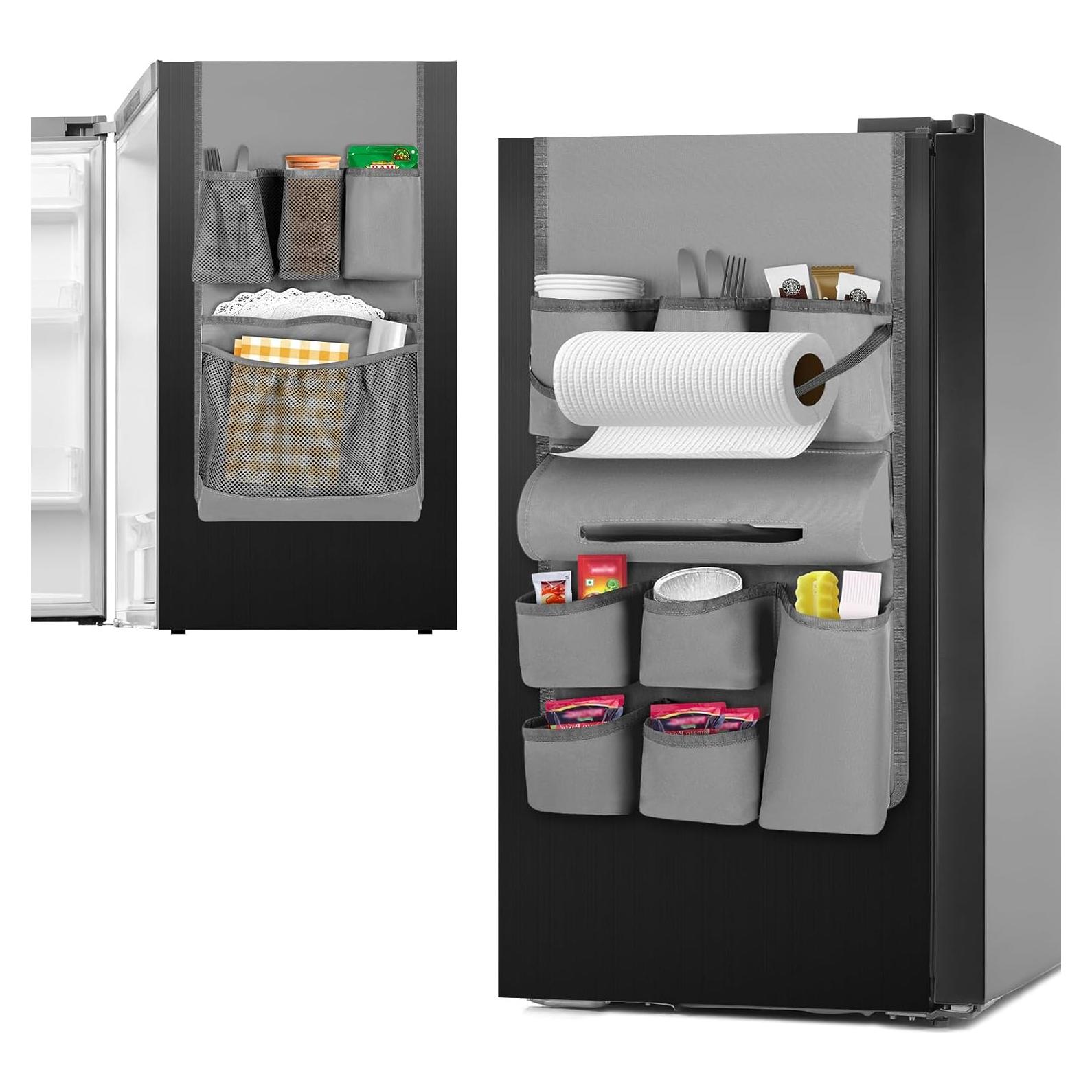 Organizador de Mini Nevera Weysat 14 Bolsillos Gris 35x30 cm