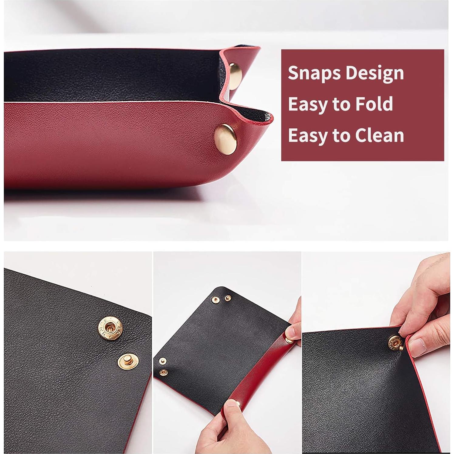 Bandeja de Cuero VOMANA Plegable para Joyas y Accesorios