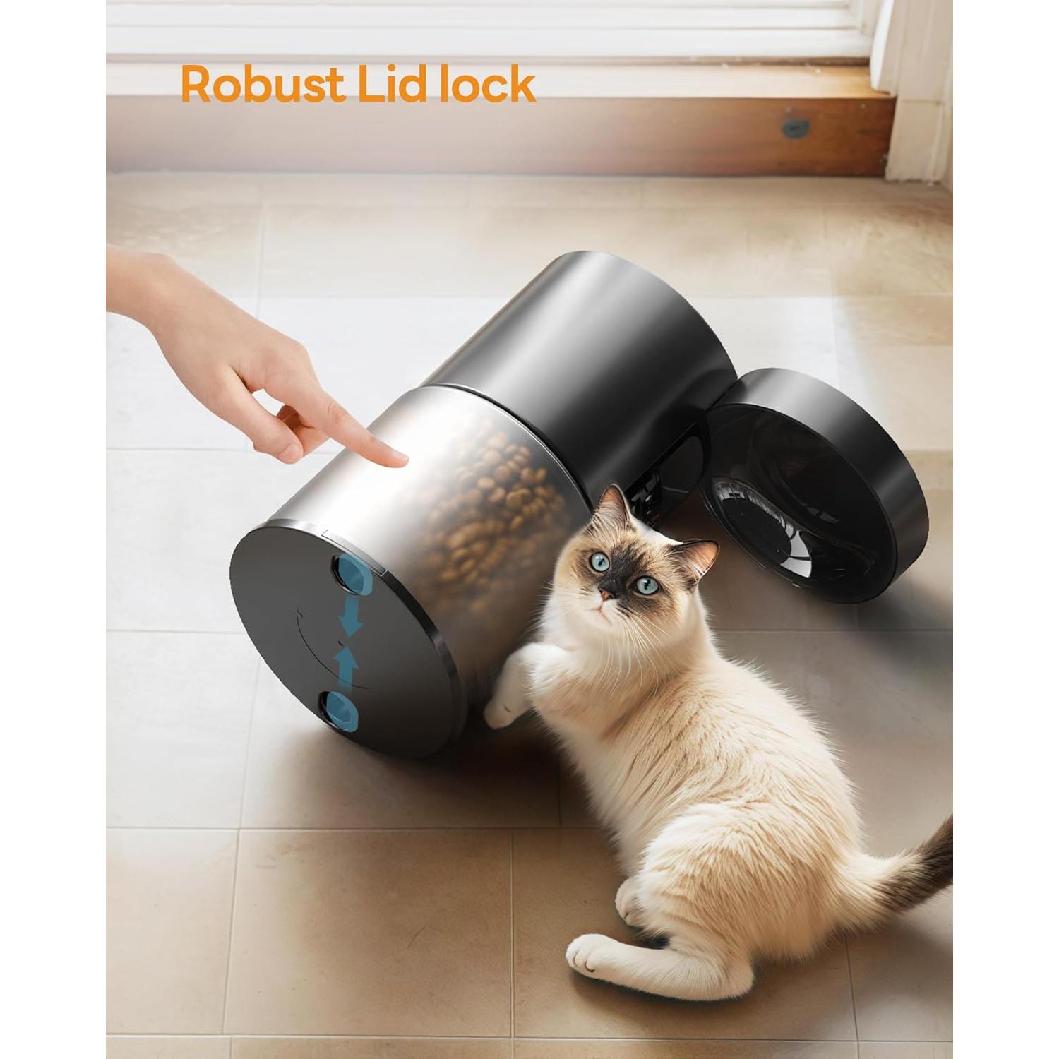 Dispensador Automático de Comida POOEKEN 4L para Gatos y Perros