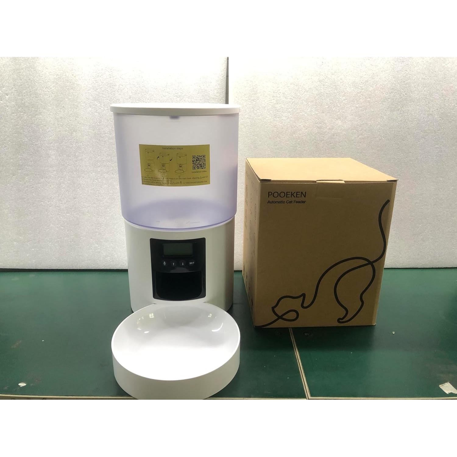 Dispensador Automático de Comida POOEKEN 4L para Gatos y Perros