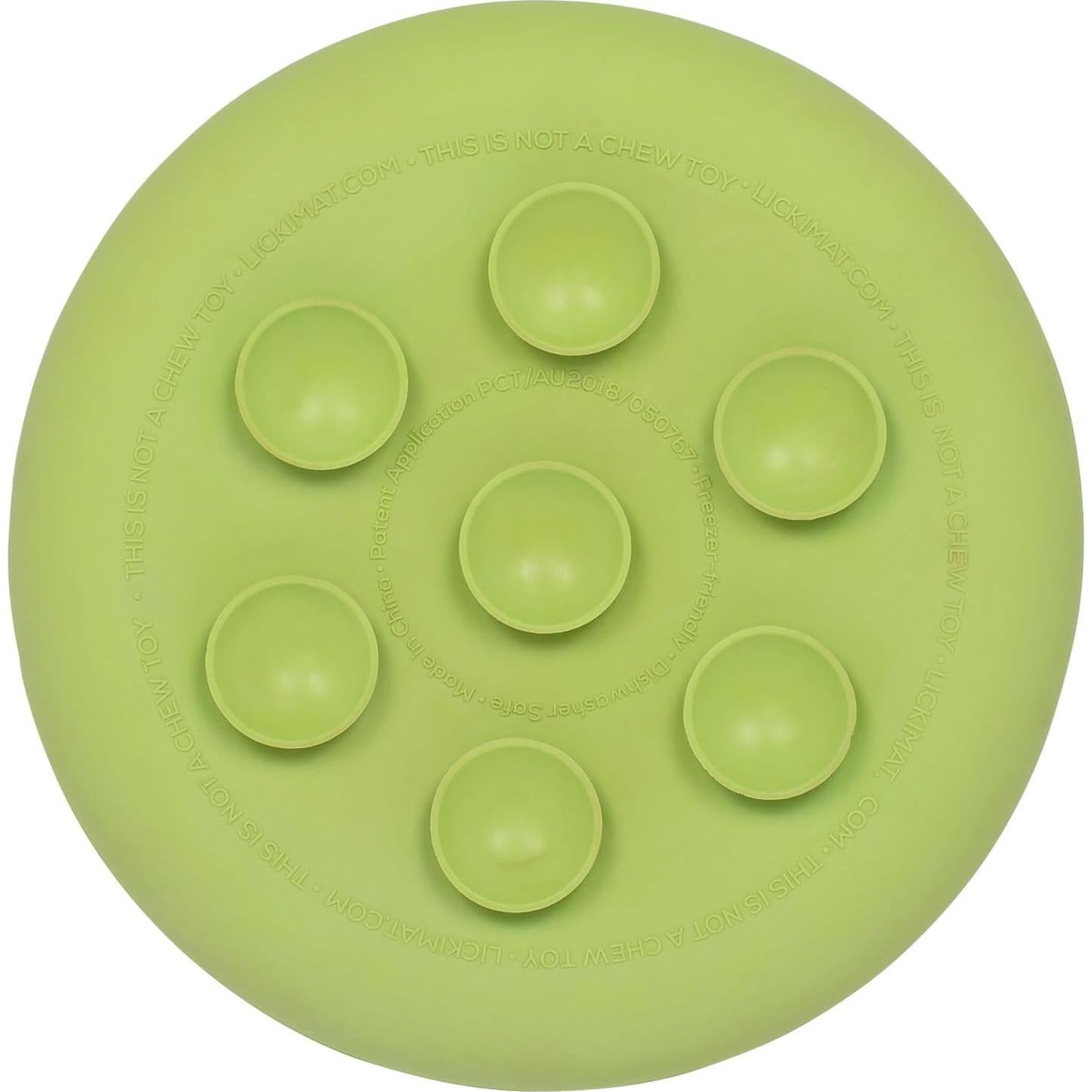 LickiMat UFO Verde - Distractor de Goma para Perros 28.7x17.2cm