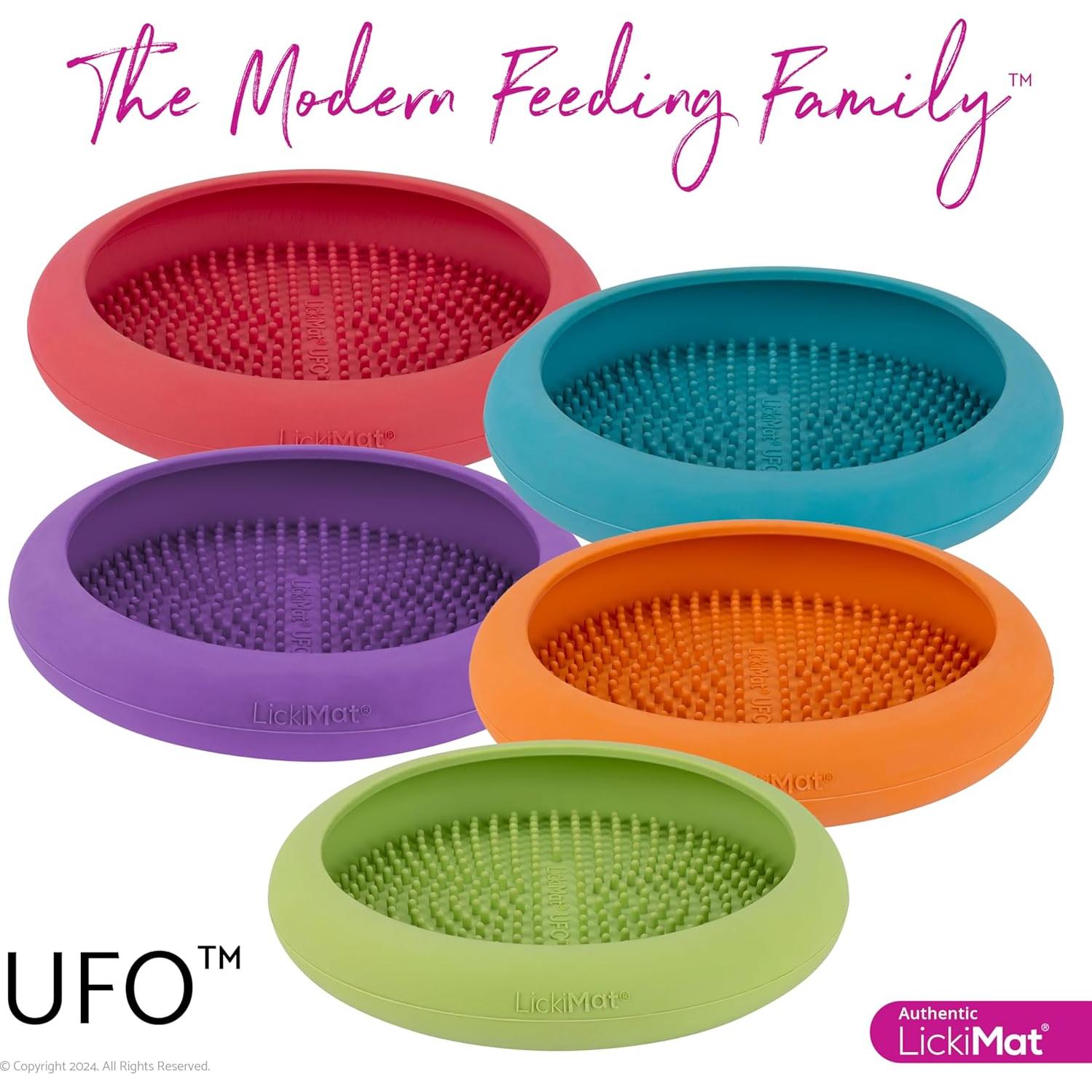 LickiMat UFO Verde - Distractor de Goma para Perros 28.7x17.2cm