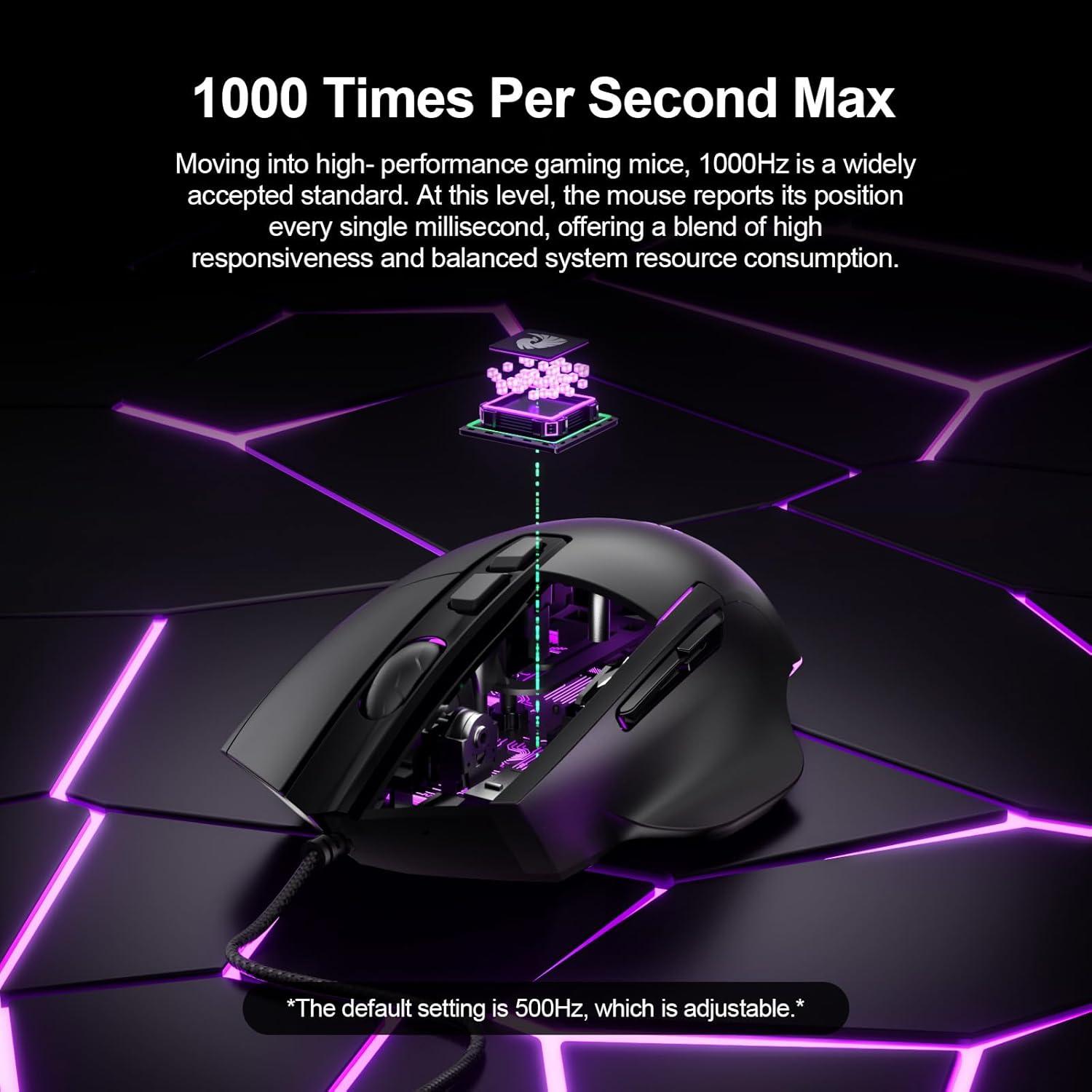 Ratón Gaming Chatreey con Cable 7200DPI 7 Botones Ergonómico